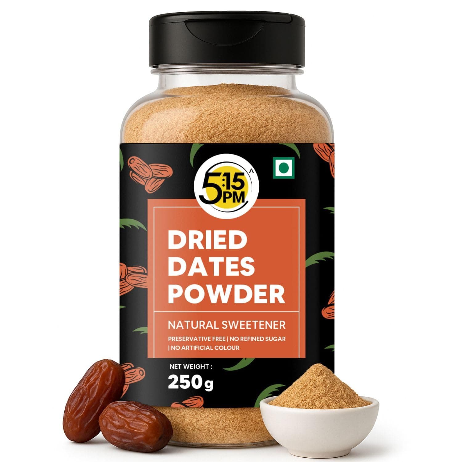 5:15PM Dried Dates Powder For Baby 250g (Kharik/Khajur) | Dry Dates powder For BabyI No Added Sugar | Sugar Substitute, Date sugar