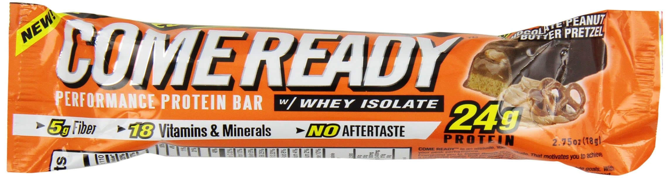 CRONS Come Ready Bar, Chocolate Peanut Butter Pretzel, 78 Grams (Pack of 12)