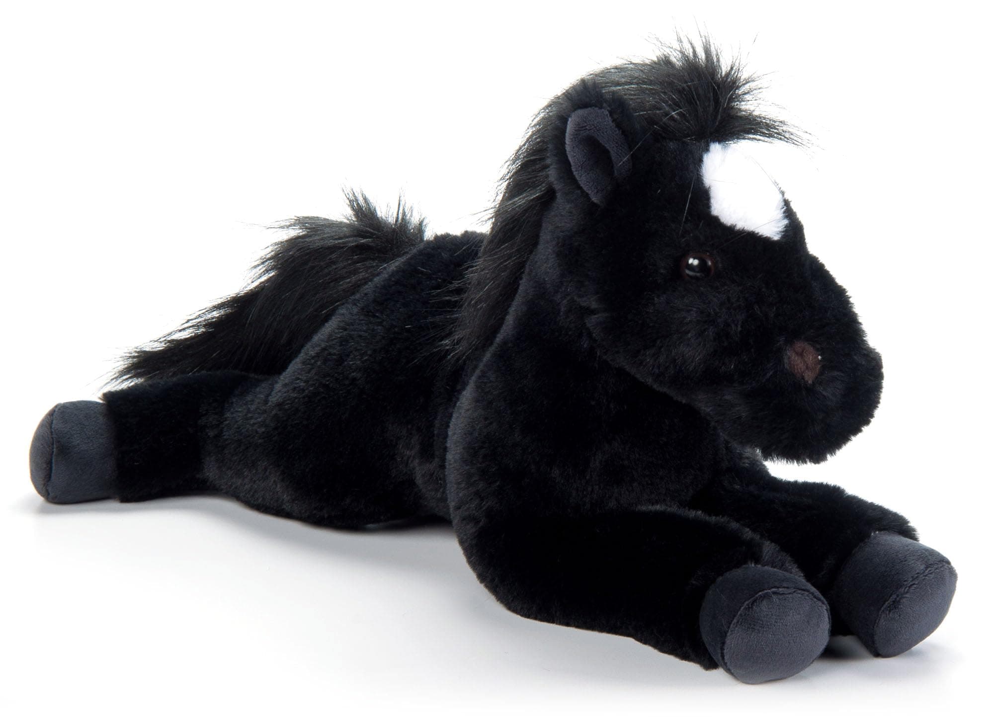 The Petting Zoo Floppy Black Horse Stuffed Animal Plushie, Gifts for Kids, Wild Onez Barnyard Animals, Black Horse Plush Toy, 16 inches