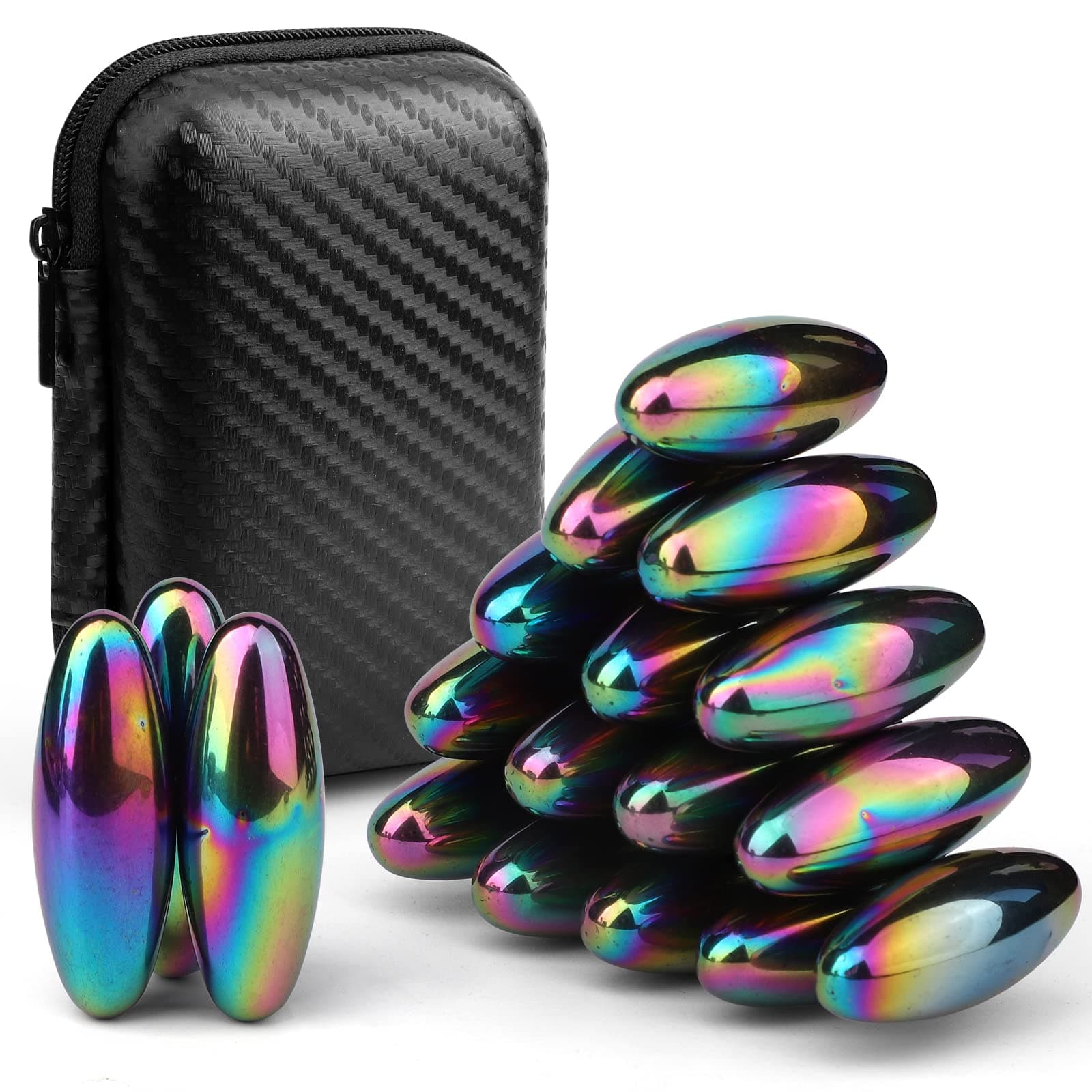 Amarlozn Cool Sicence Kit Set Magnetic Rings Gear, Large Fidget Magnets Spinner Hematite Magnetic Stones Educational Magnet for Kids Adults,Magnets for Office Home Neat Party Favors Supplies Gift XXL