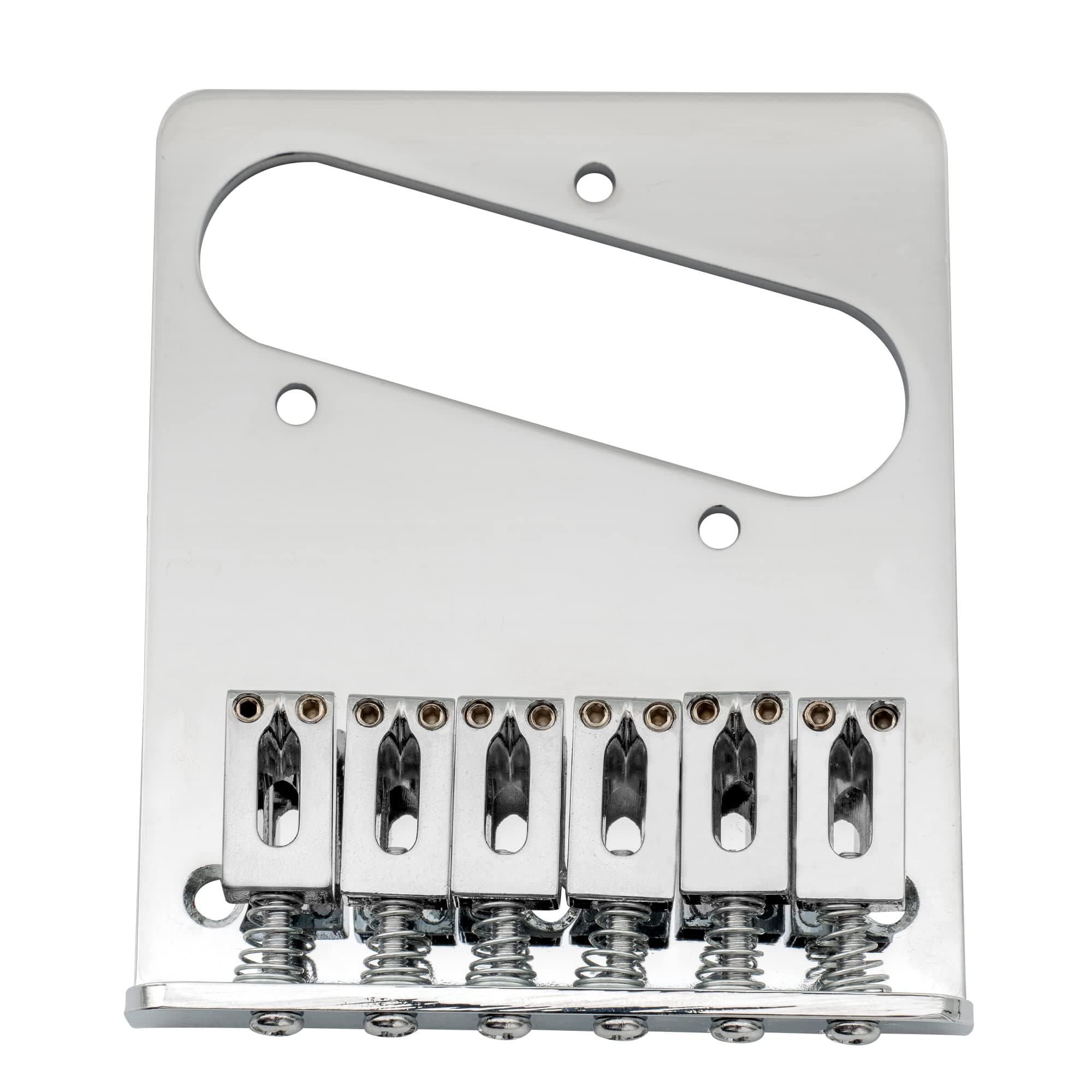 Musiclily Guitar Telecaster Bridge Assembly with 6 Saddles for Tele Style,Chrome