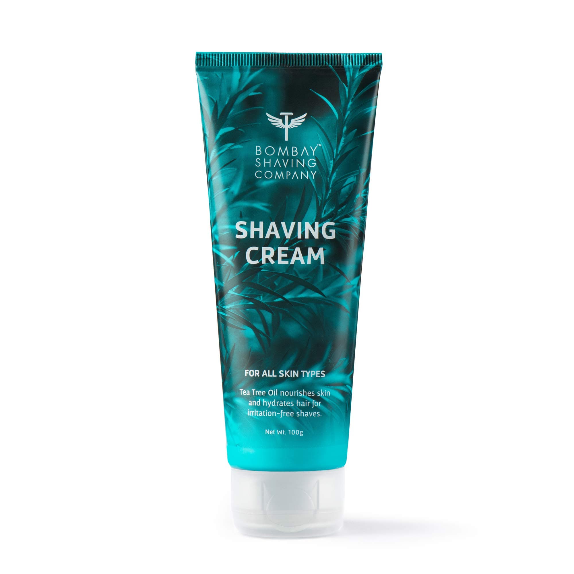 Bombay Shaving Company Shaving Cream with Tea Tree oil, Aloe Vera and Menthol Extracts- 100 g | Made in India