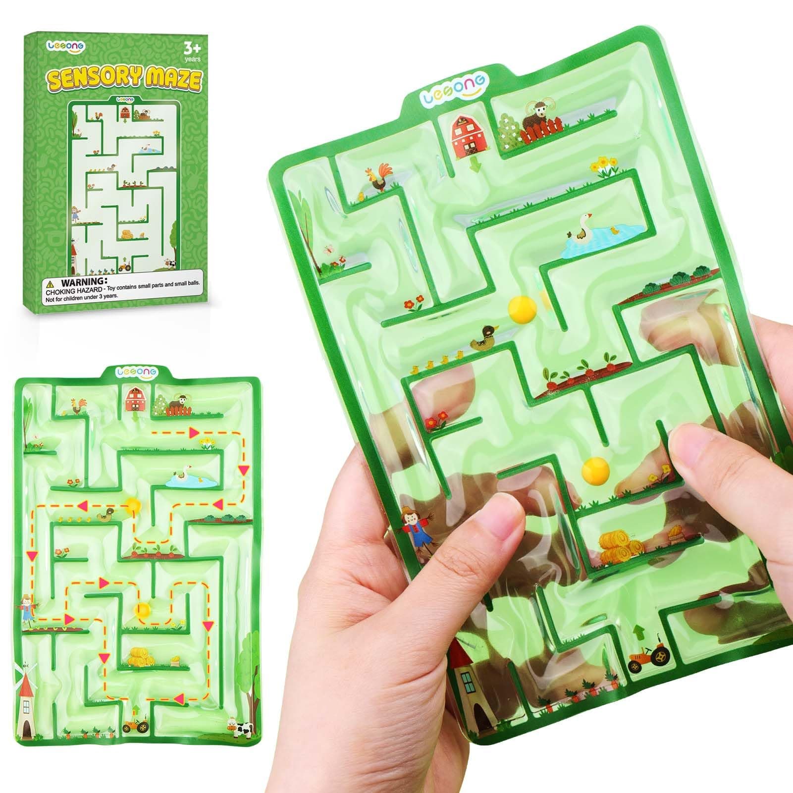 LESONG Squishy Toys Sensory Fidget Toys for Kids: Maze Sensory Toys for Kids with Autism ADHD - Classroom Prizes Quiet Fidget Toys - Gifts Christmas Stocking Stuffers for Kids