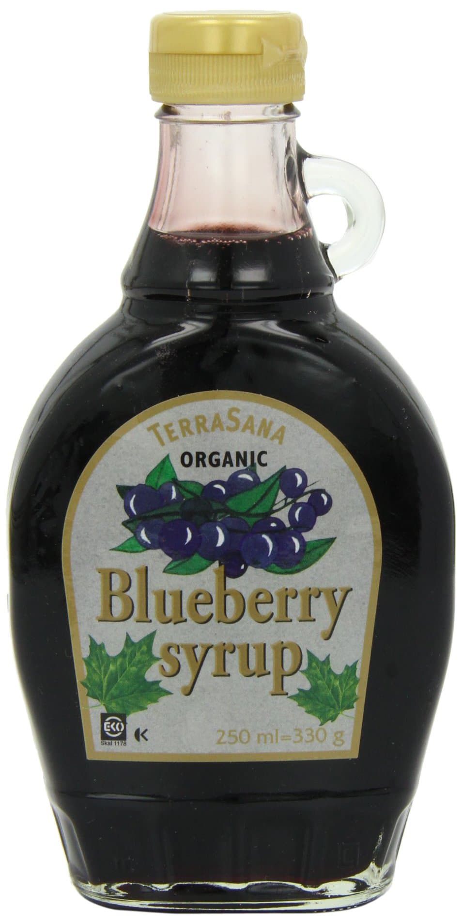 Terrasana Organic Blueberry and Maple Syrup 250ml (Pack of 3)