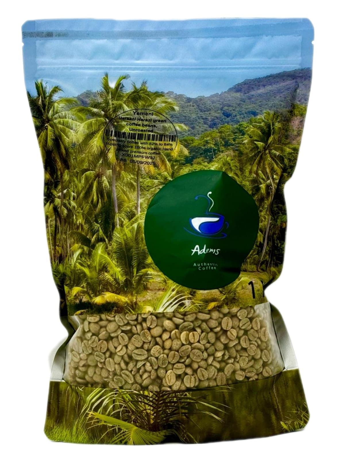 Adems Yemen Haraaz green coffee beans premium unorastedc coffee beans for home and business roasting (1000)