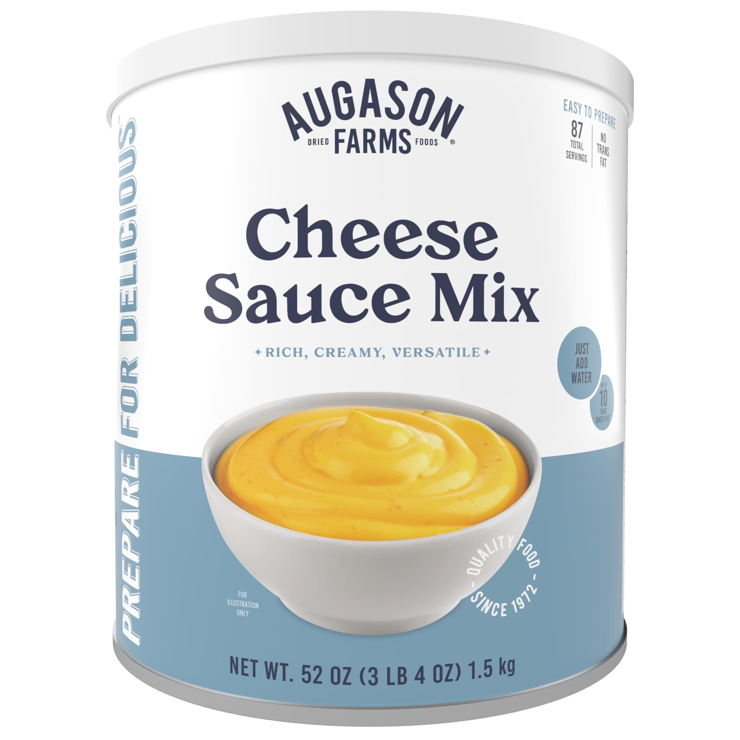 Cheese Sauce Mix Can Emergency Food Supply, 87 Servings, 10 Year Shelf Life - Shelf Stable Cheddar Cheese Powder Canned Food