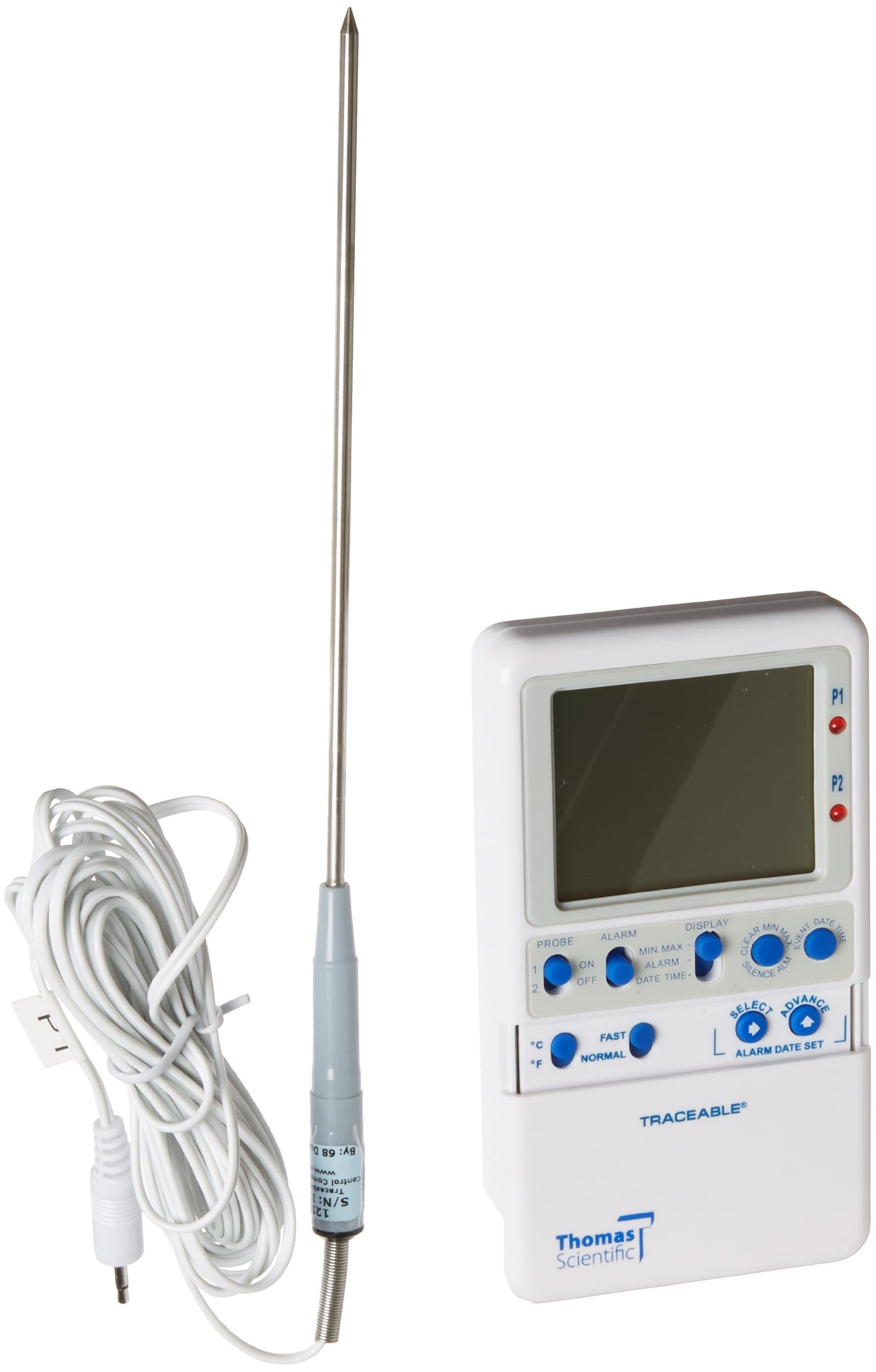 Control Traceable 4337 Hi-Accuracy Dual Thermometer with One Stainless-Steel Probe, -50°C to 70°C (-58°F to 158°F) Range
