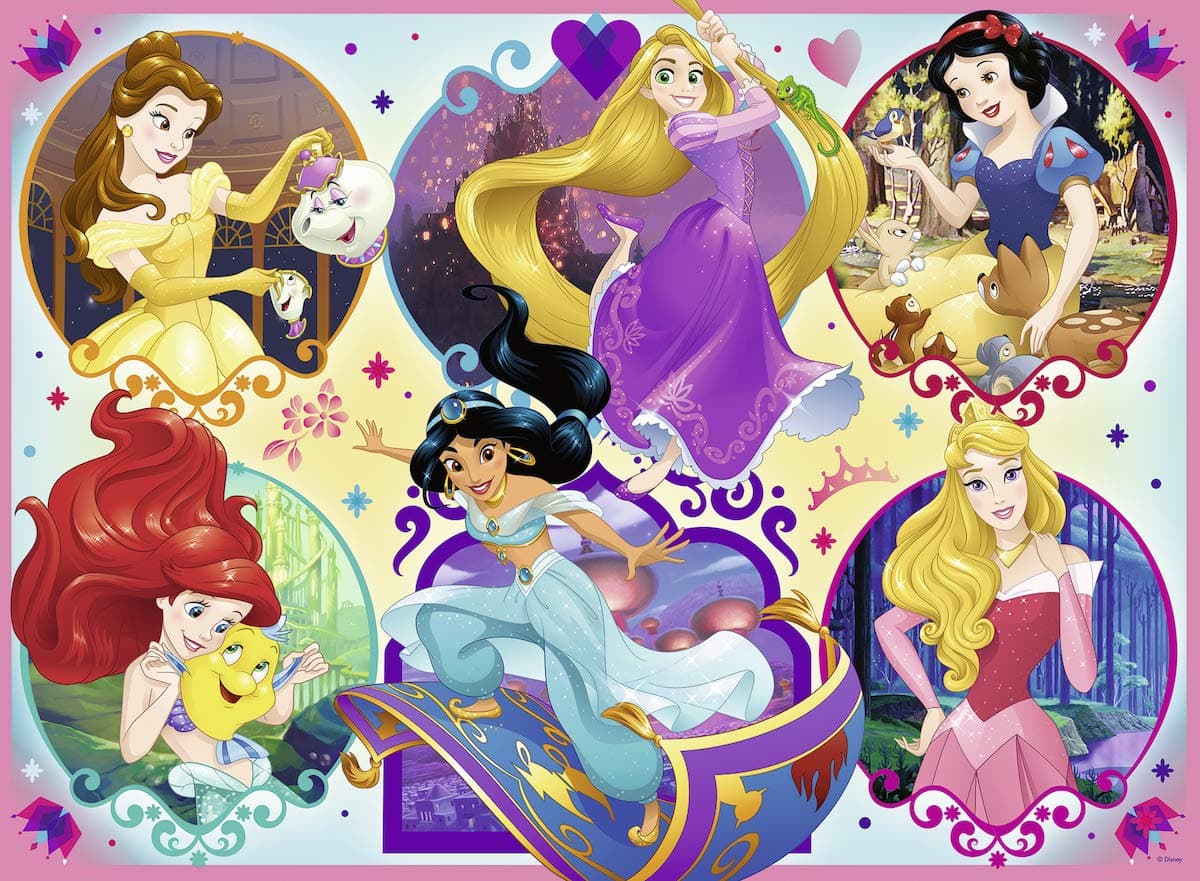Disney Princesses - 100 Piece Jigsaw Puzzle for Kids | Unique Puzzle Pieces | Premium Quality | Ideal Educational Toy | Perfect