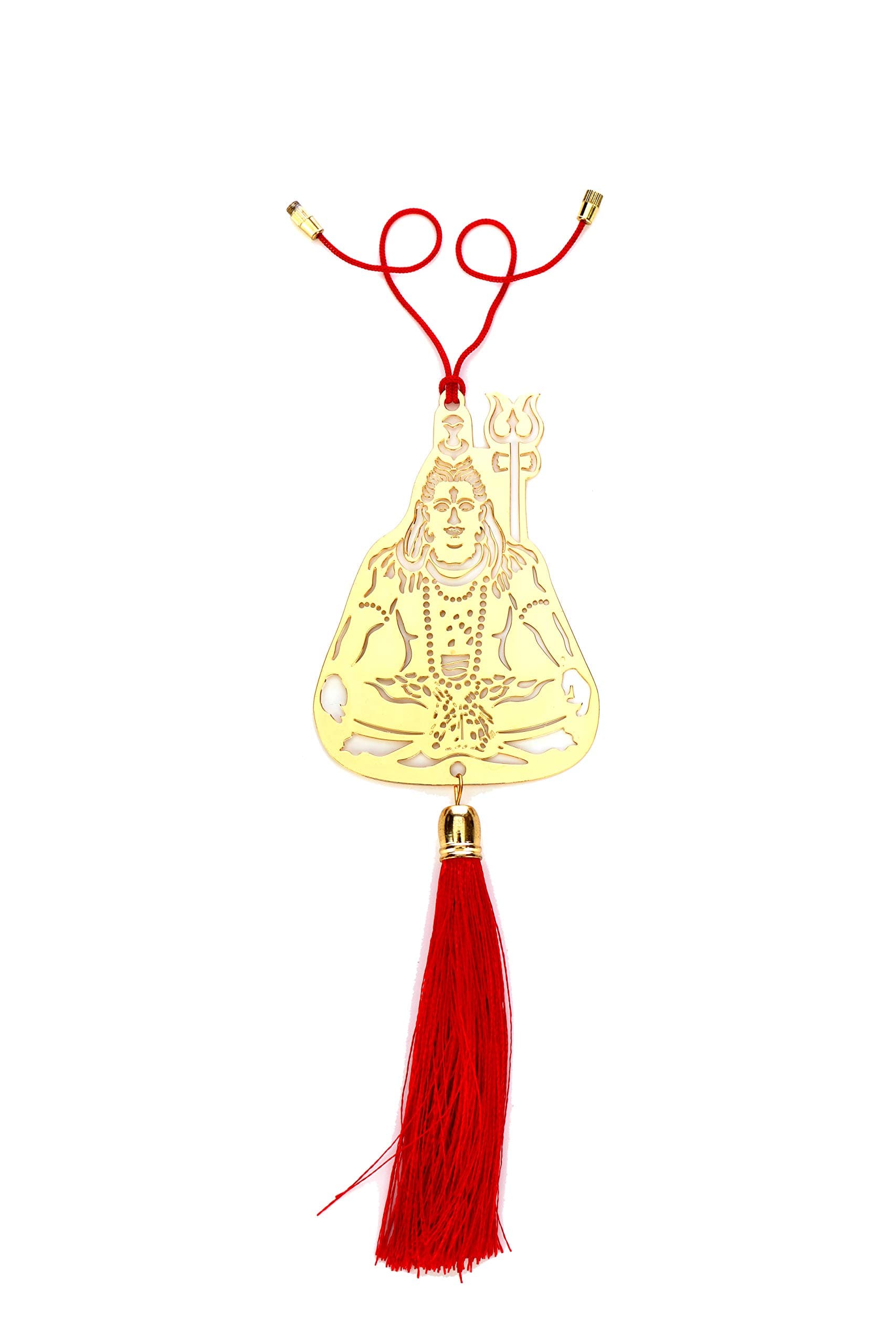 ADORAA's Shiva/Mahadev/Shivji Car Mirror Hanging Decor in Brass