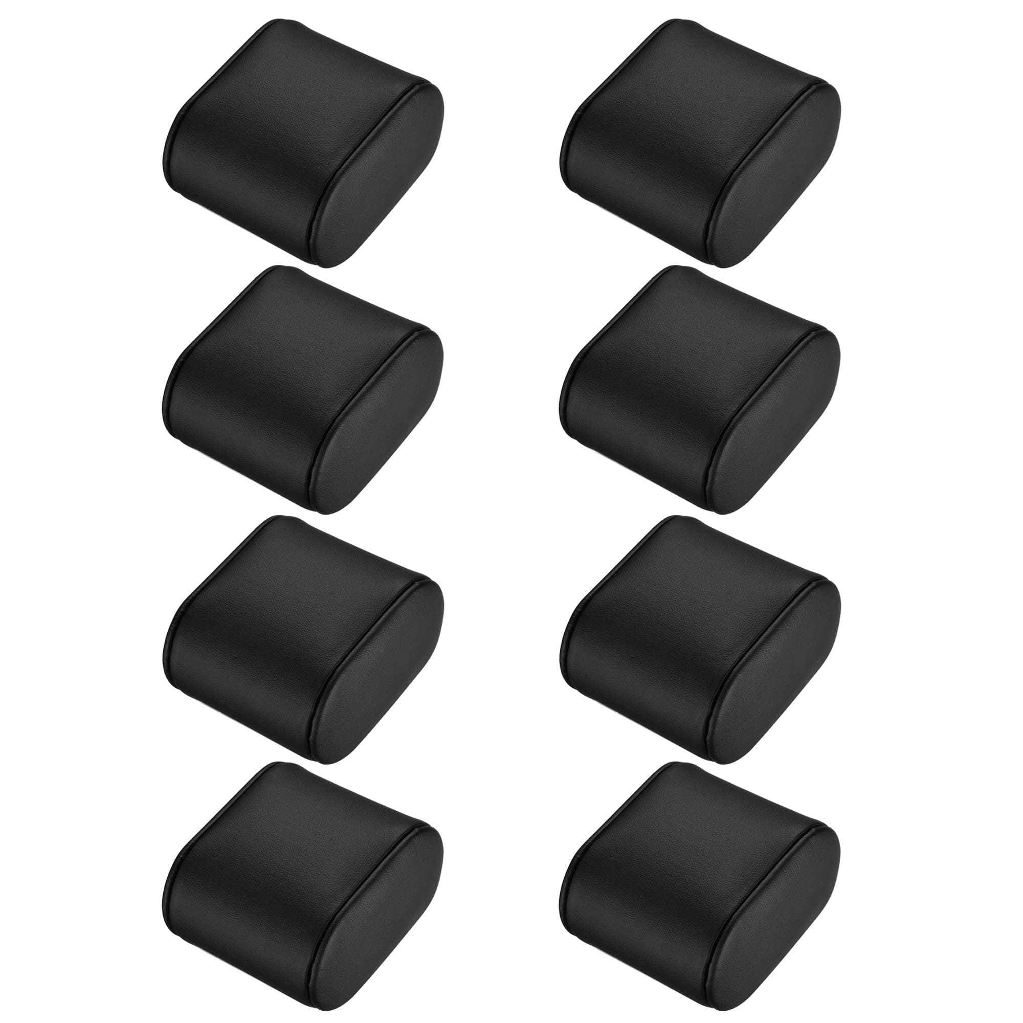 8pcs PU Leather Small Bracelet Watch Pillow for Watch Box Jewelry Display Storage Case (Black)