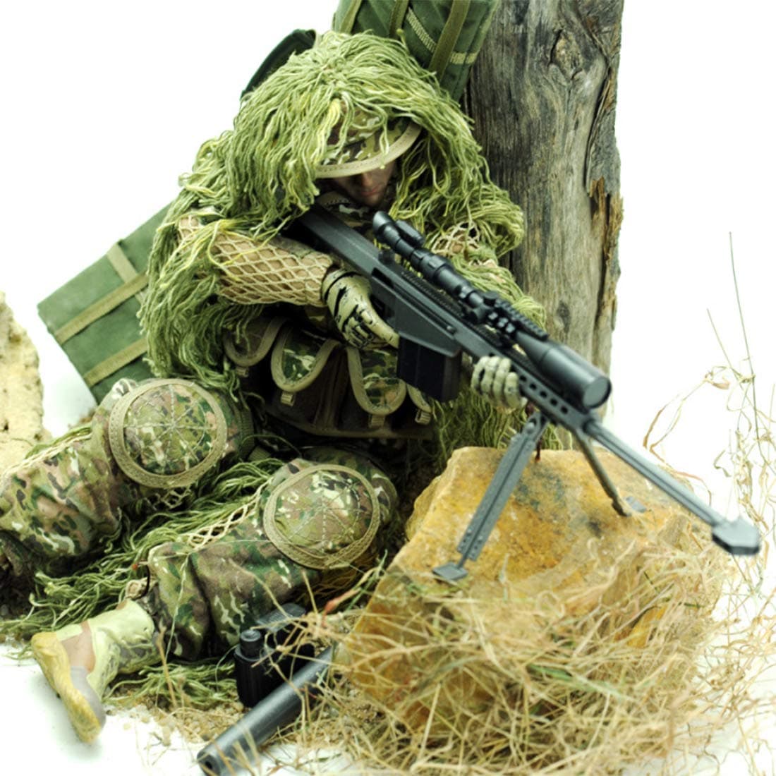 12 Inch Action Figures Military Set, 1/6 Scale Action Figures Set with Weapons and Accessories - NB08 - All Terrain Sniper Soldier