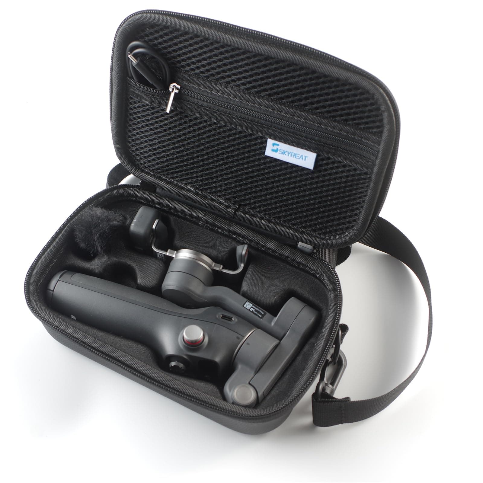 Skyreat Osmo Mobile 7P Case,PU Leather Portable Storage OM 7P Case Shoulder Bag for DJI OM 7 /7P Smartphone Gimbal Stabilizer Accessories