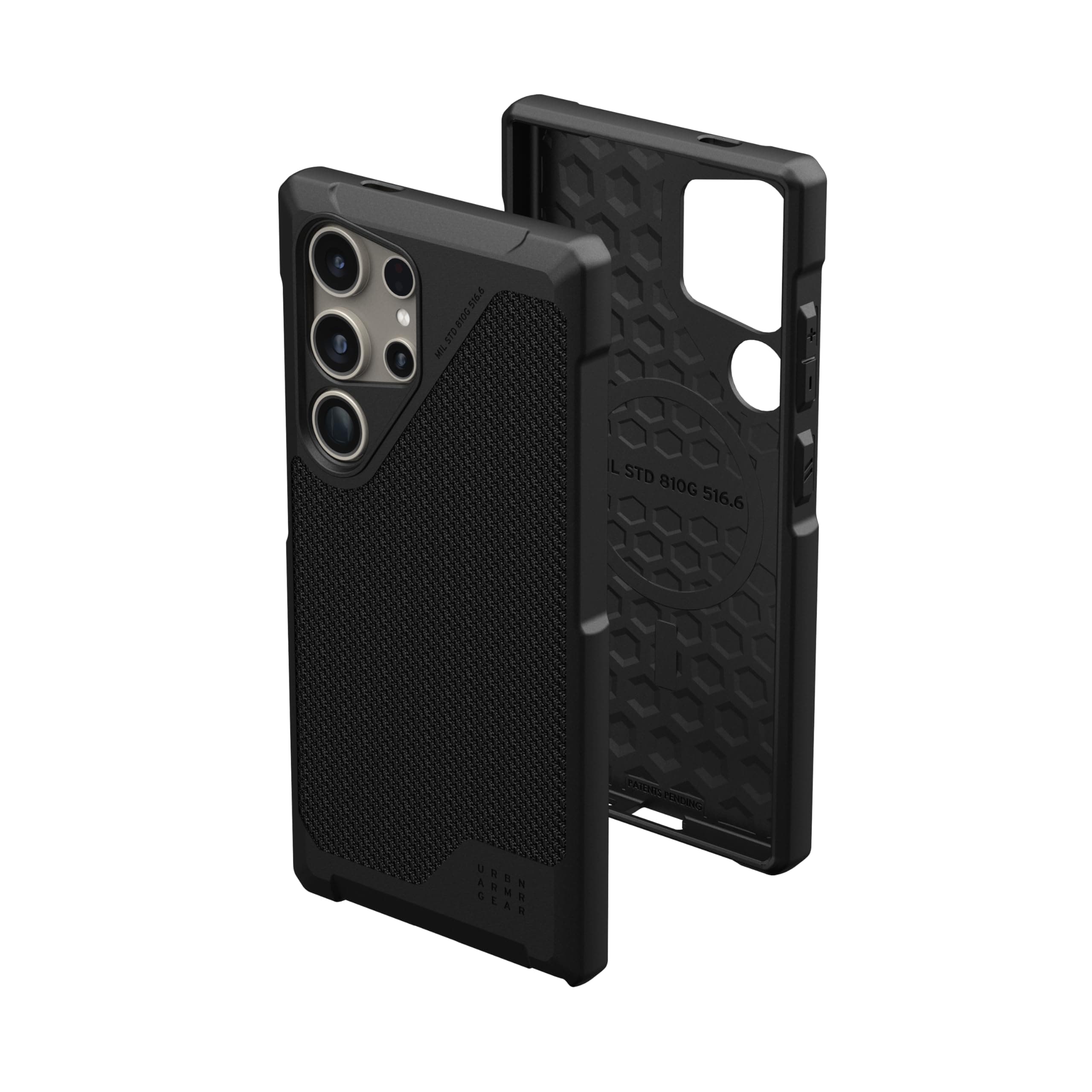 UAG Designed for Samsung Galaxy S24 Ultra Case 6.8" Metropolis LT Kevlar Black, Magnetic Charging Rugged Military Drop-Proof Impact Resistant Non-Slip Protective Cover
