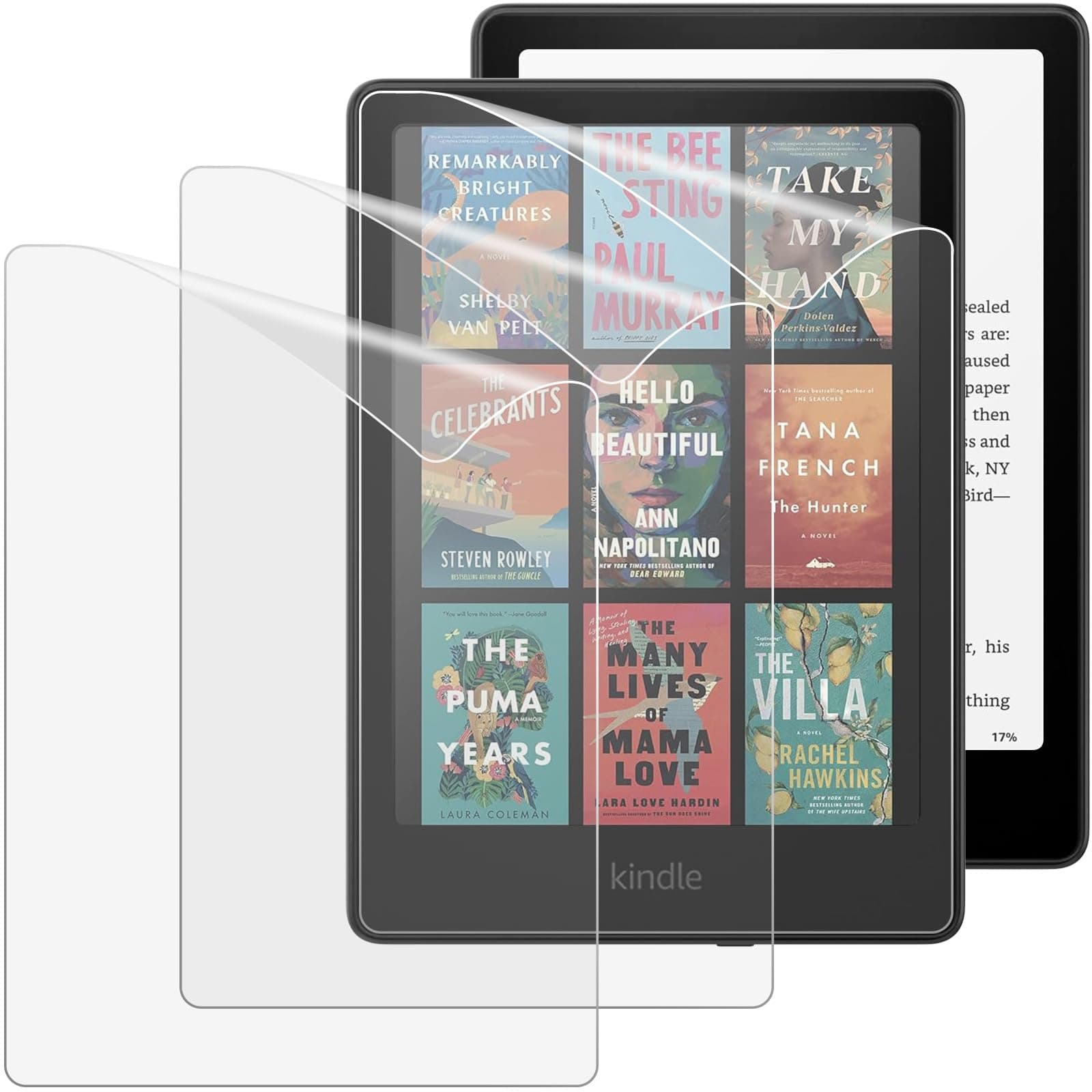 MoKo 3 Pack Screen Protector for 7" Kindle Paperwhite 12th Generation 2024 & Kindle Colorsoft Signature Edition, Anti Glare PET Protective Film Matte Screen Protector for Kobo Libra, Case Friendly
