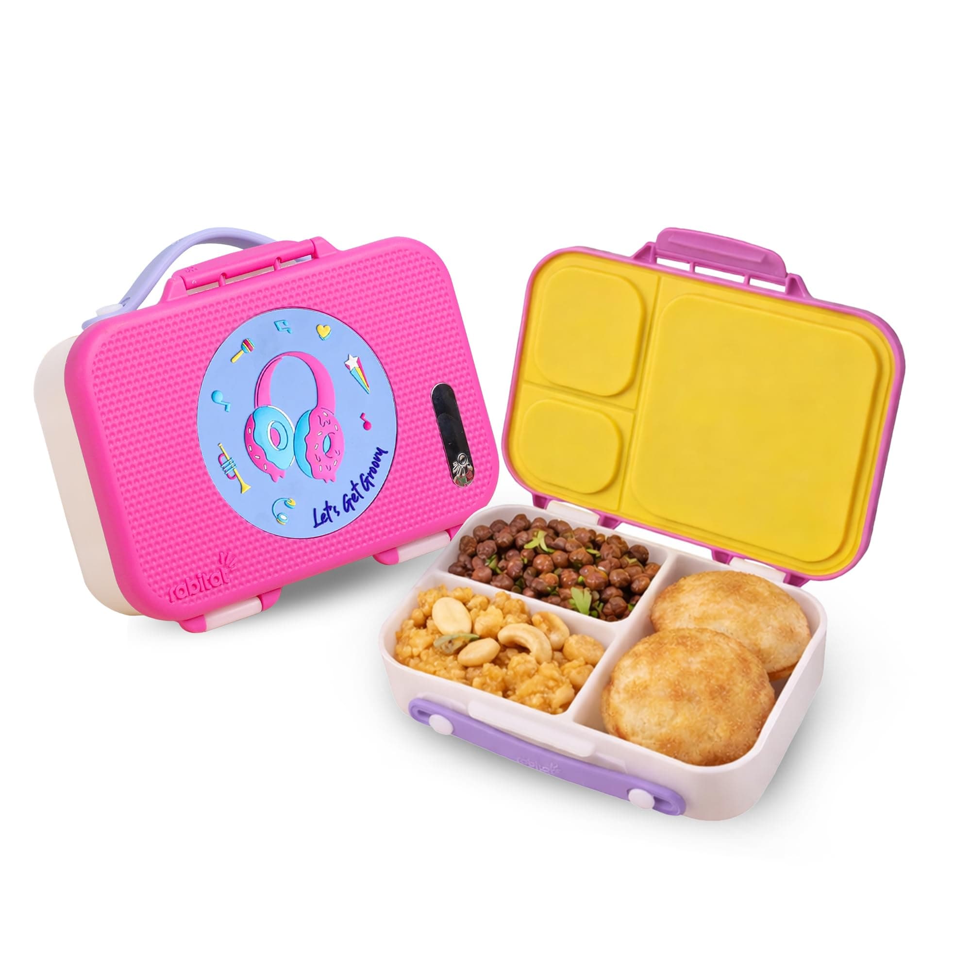 rabitat Munchbee Bento Lunch Box 1000ml | 1+1 Year Brand Warranty | Tiffin Box for School | Kanjak Gifts for Girls | BPA Free, Leakproof & Durable Bento Design | Miss Butters