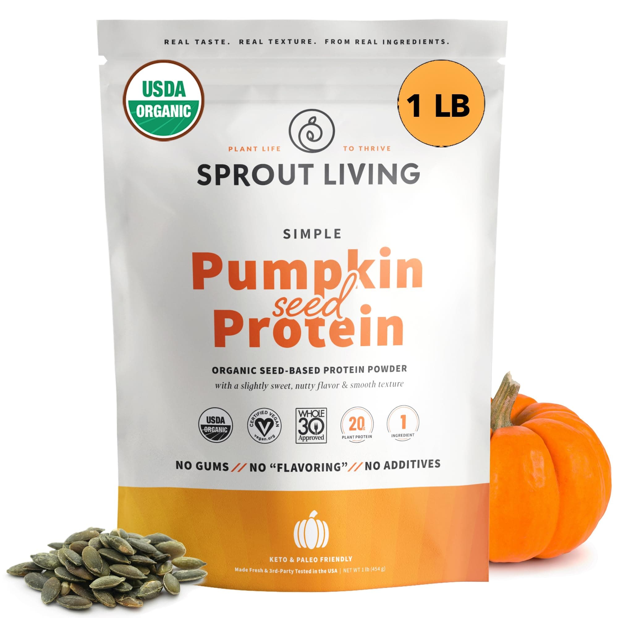 Sprout Living - Pumpkin Seed Pure Plant Protein Powder - 16 lbs