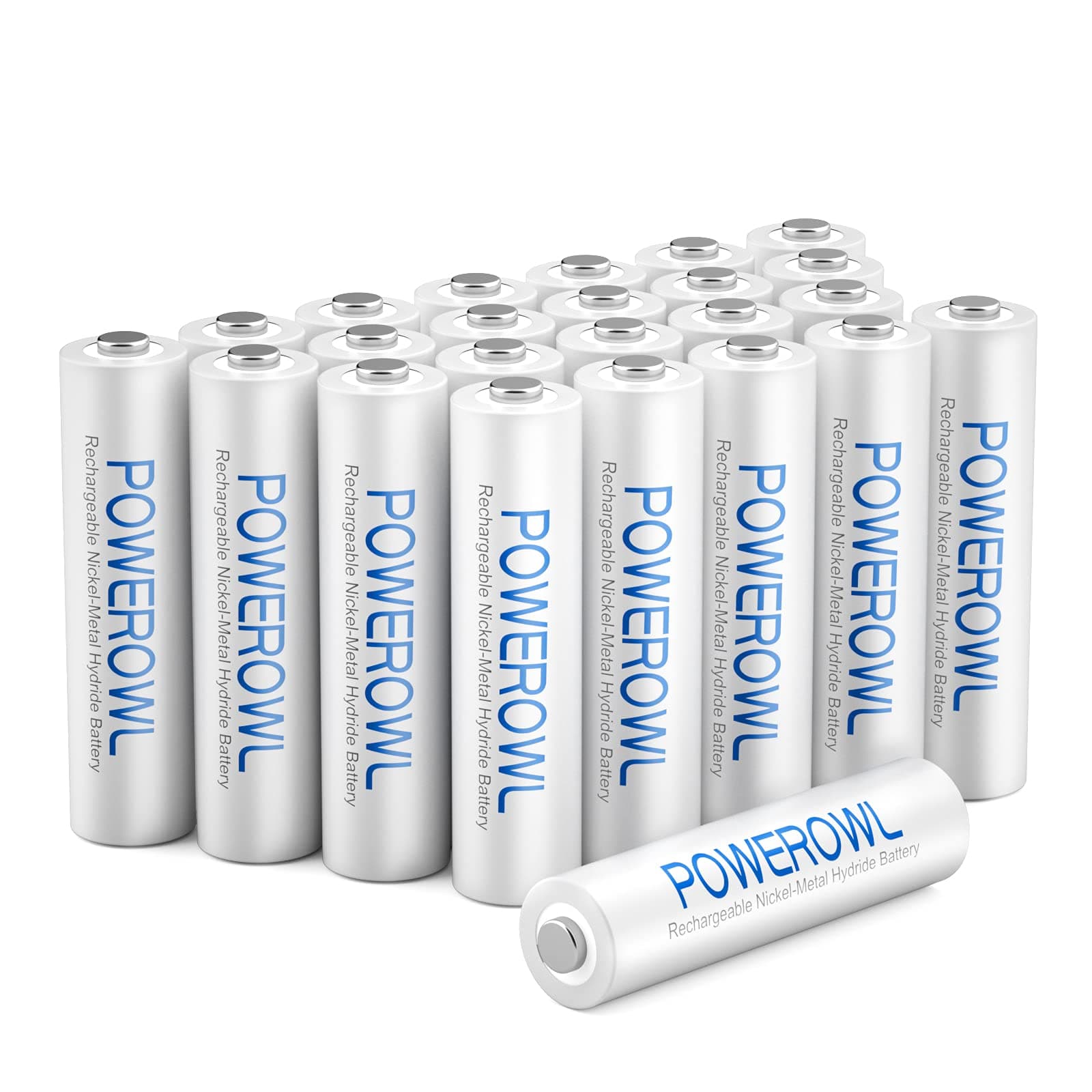 POWEROWL AAA Rechargeable Batteries 1000 mAh High Capacity 1.2V Nimh Low Self Discharge (24 Pack)
