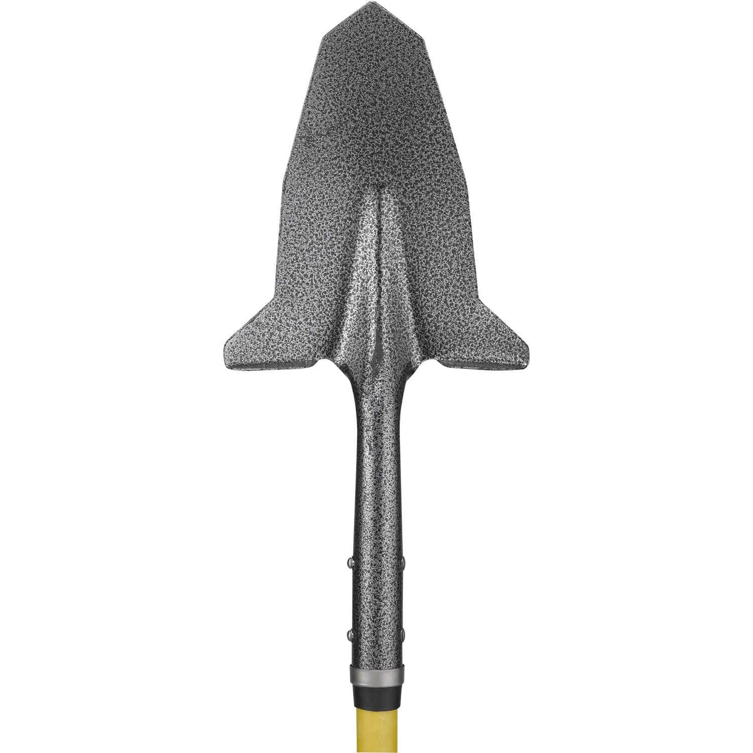 Long Handle Reinforced Fiberglass Gardening Shovel with 2 Cushioned Grips - Award Winning Shovel - Model SHLF
