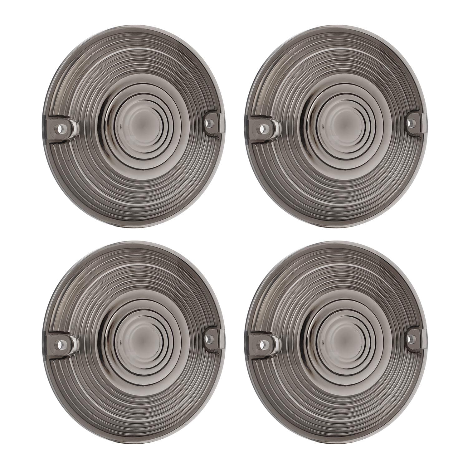 3 1/4 Inch Flat Smoked LED Turn Signal Lens Cover Compatible with Harley Electra Glides Road King Touring Road Glide Heritage