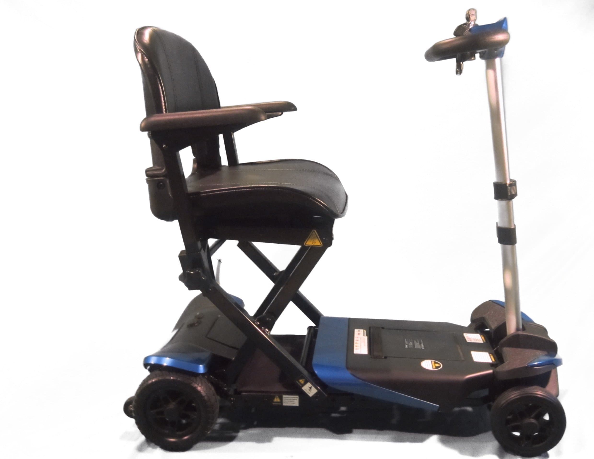 Enhance Mobility - The Transformer - Electric Folding Scooter - 4-Wheel - Blue