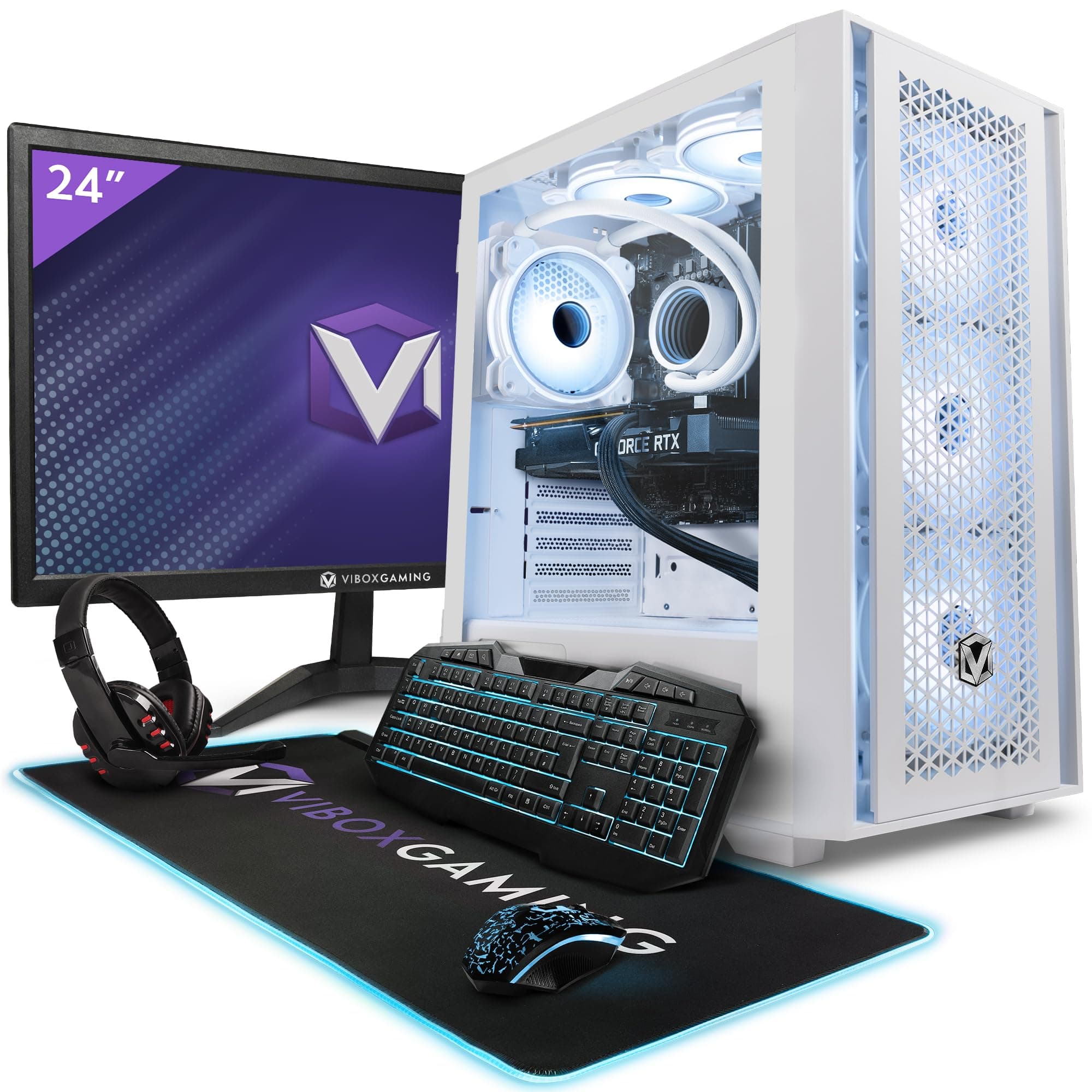 Vibox IV-148 Gaming PC Bundle • AMD Ryzen 7 5700X 4.6GHz • Nvidia RTX 5060 Ti 8GB • 16GB RAM • 1TB SSD • Windows 11 • 23" Monitor • WiFi