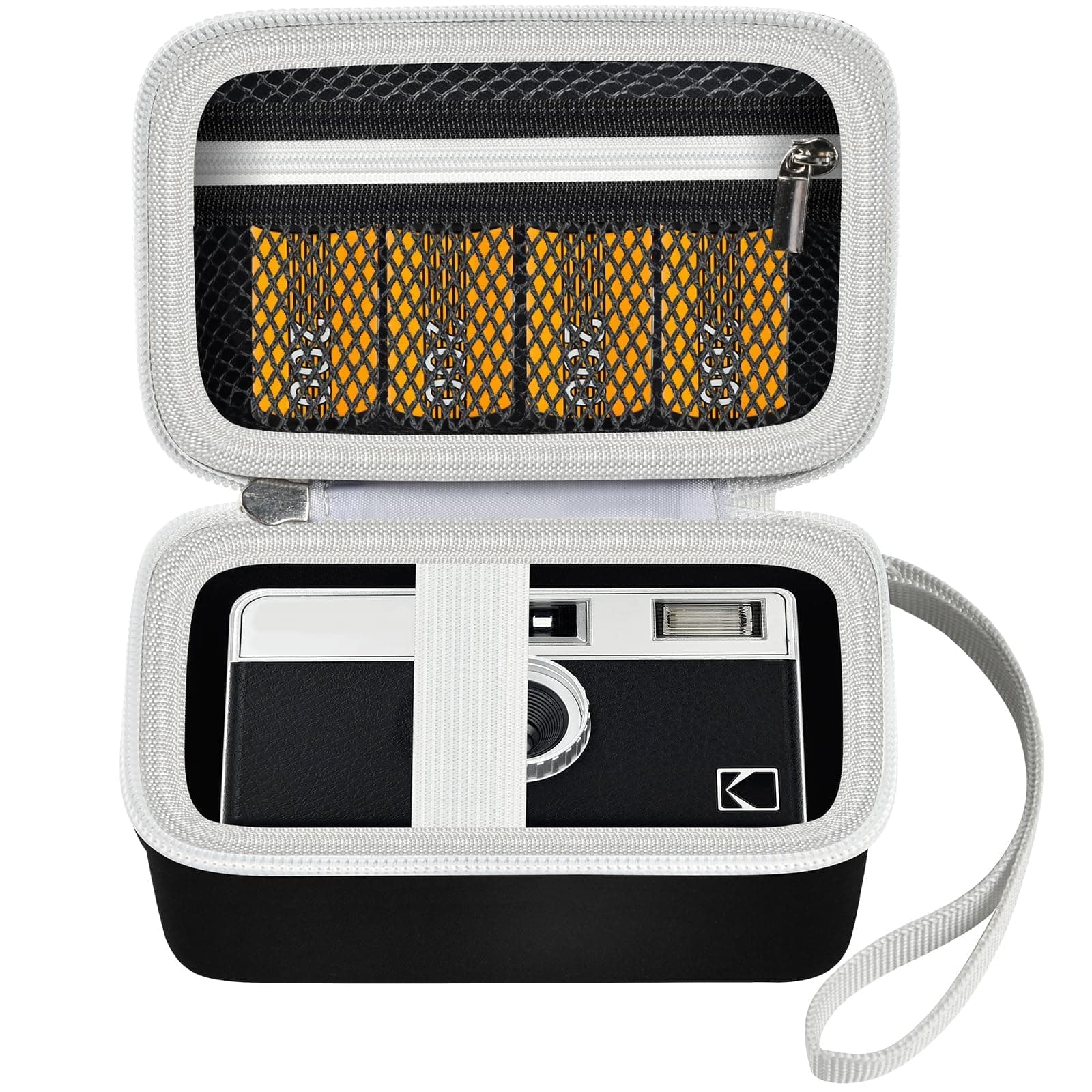 Digital Camera Case Compatible with KODAK EKTAR H35 H35N Half Frame Film Camera, Storage Holder Organizer for Kodak Ultra F9 M35 M38 Paper Shoot kamera, 35mm Film Rolls (Box Only) - Black