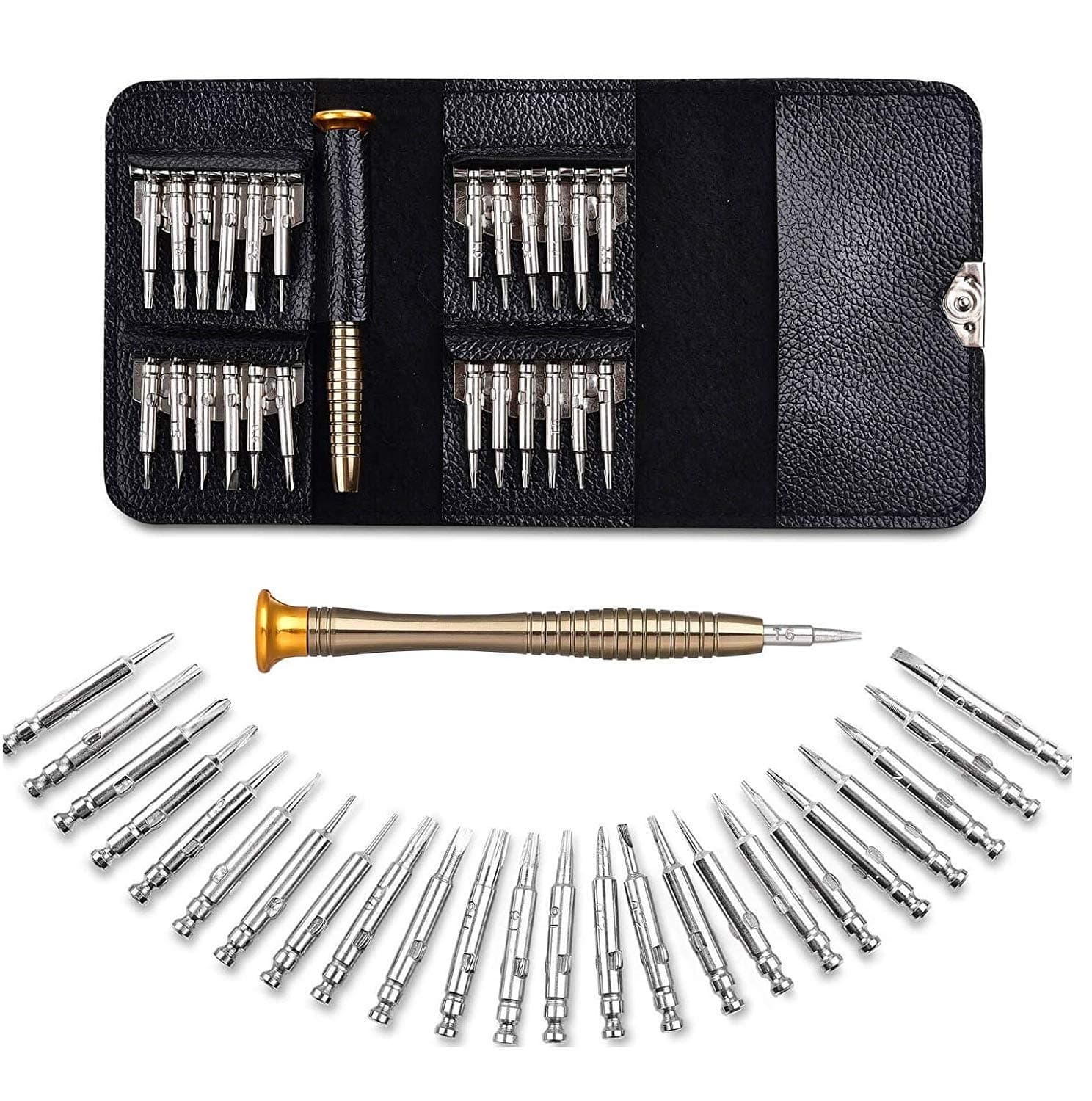 TEC TAVAKKAL Latest PC Repair Screwdriver Set, 25 in 1 Professional Precision Screwdriver Set, Multi-Function Magnetic Repair Computer Tool Kit For Mobiles Tablets Glasses Laptop PC