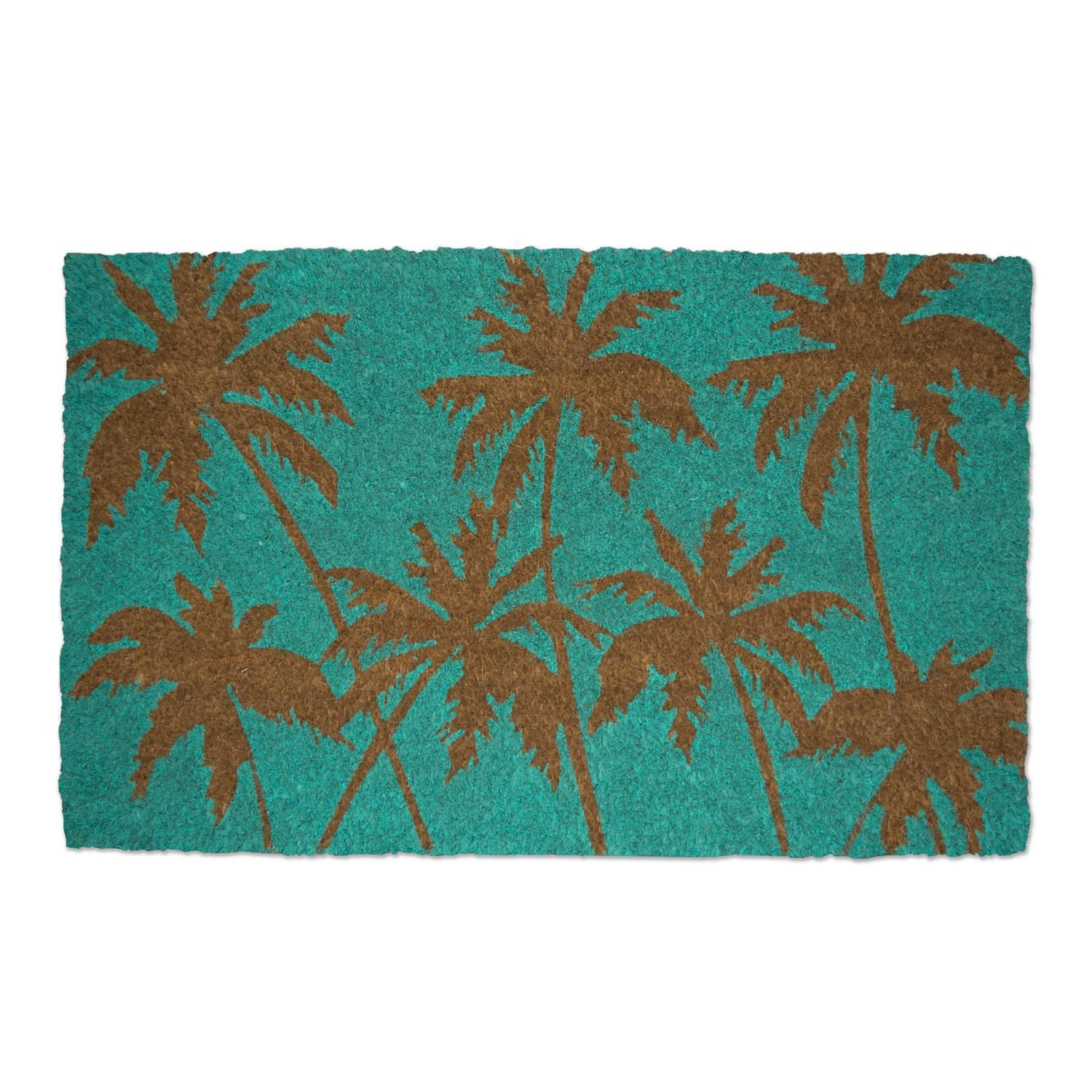 Floral Design Collection Natural Coir Doormat, 17x29, Palm Beach