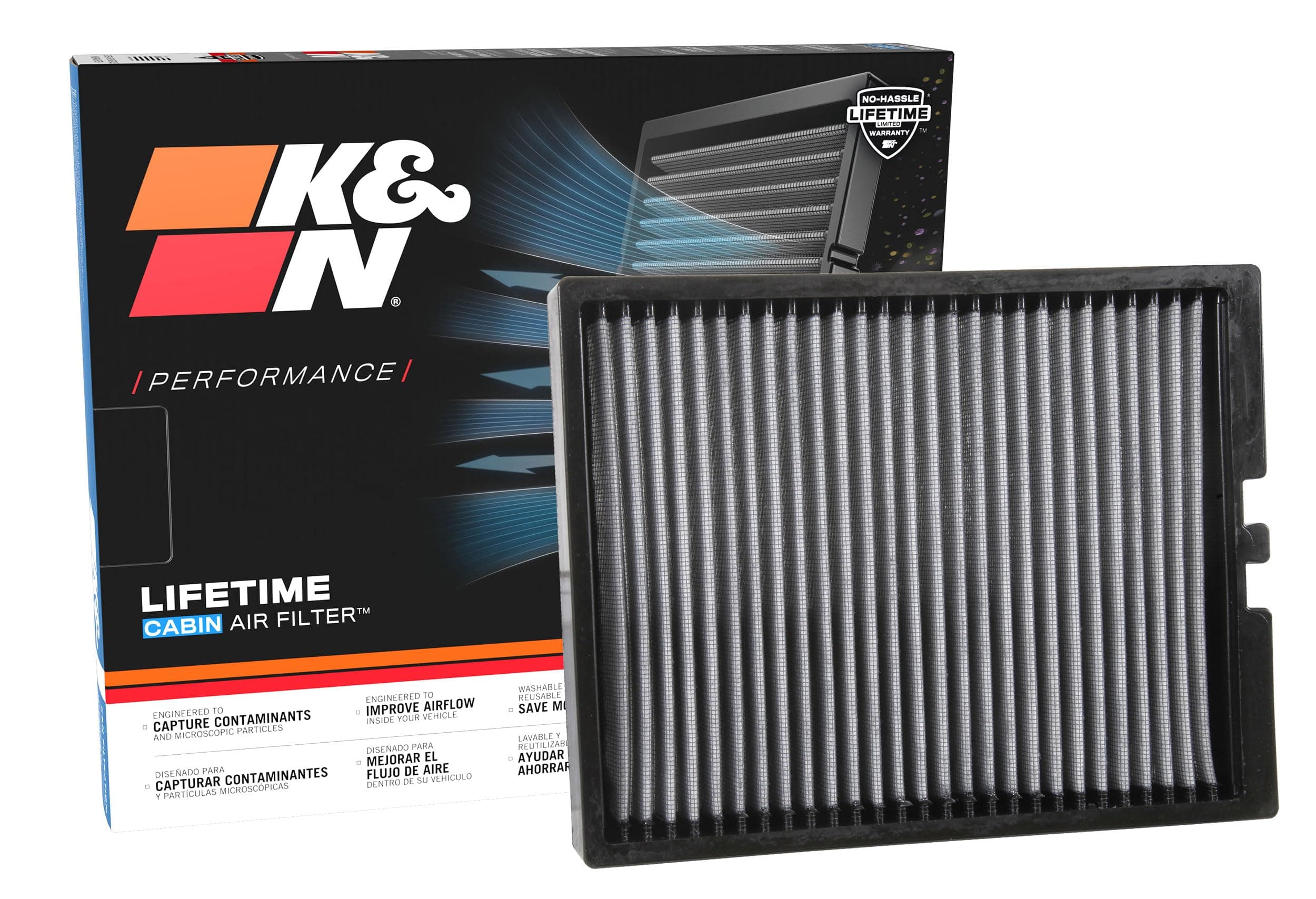 Premium Cabin Air Filter: High Performance, Washable, Clean Airflow To Your Cabin: Designed For Select 2015-2018 Ford Mustang Vehicle Models, Vf2053