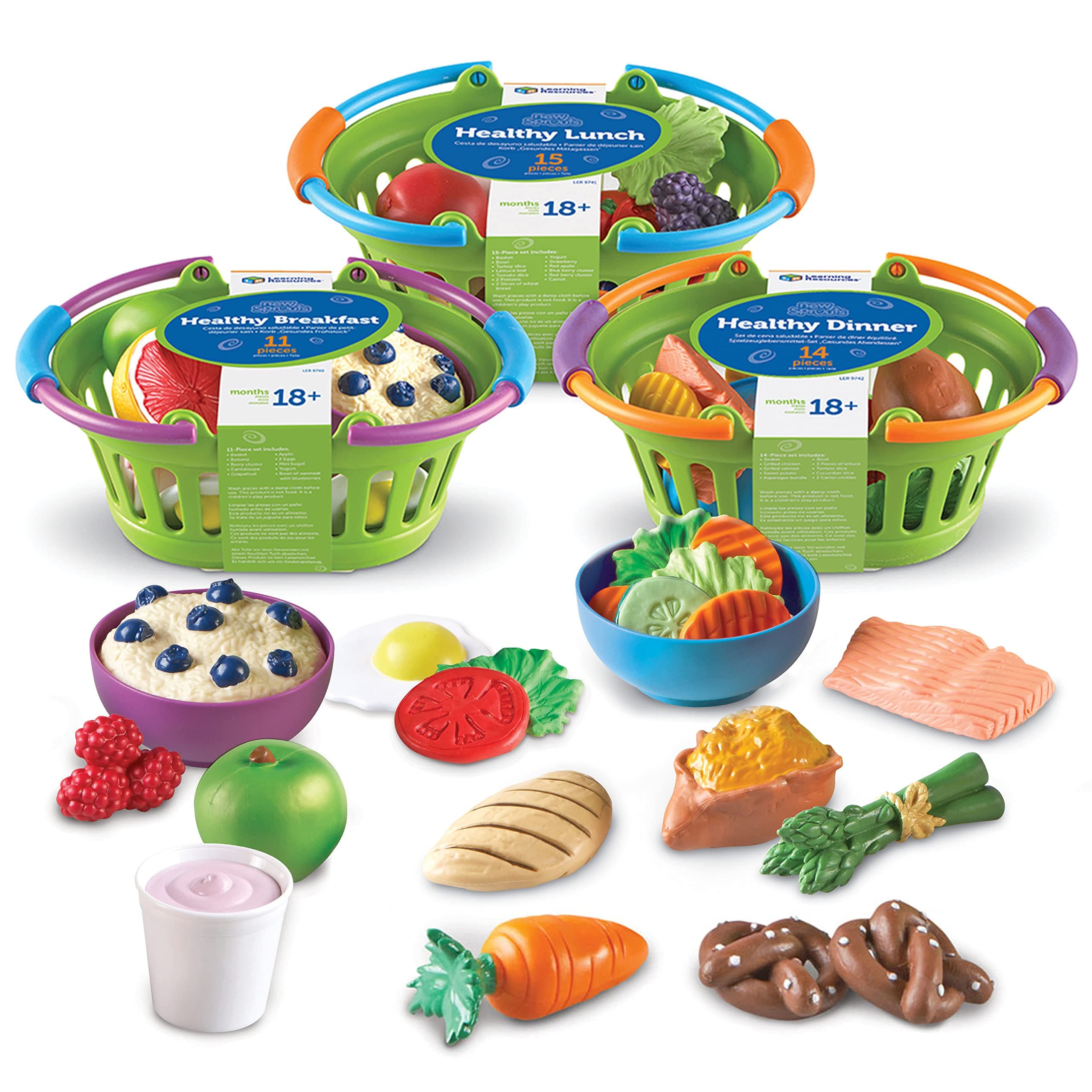 New Sprouts Healthy Foods Basket Bundle, 40 Pieces
