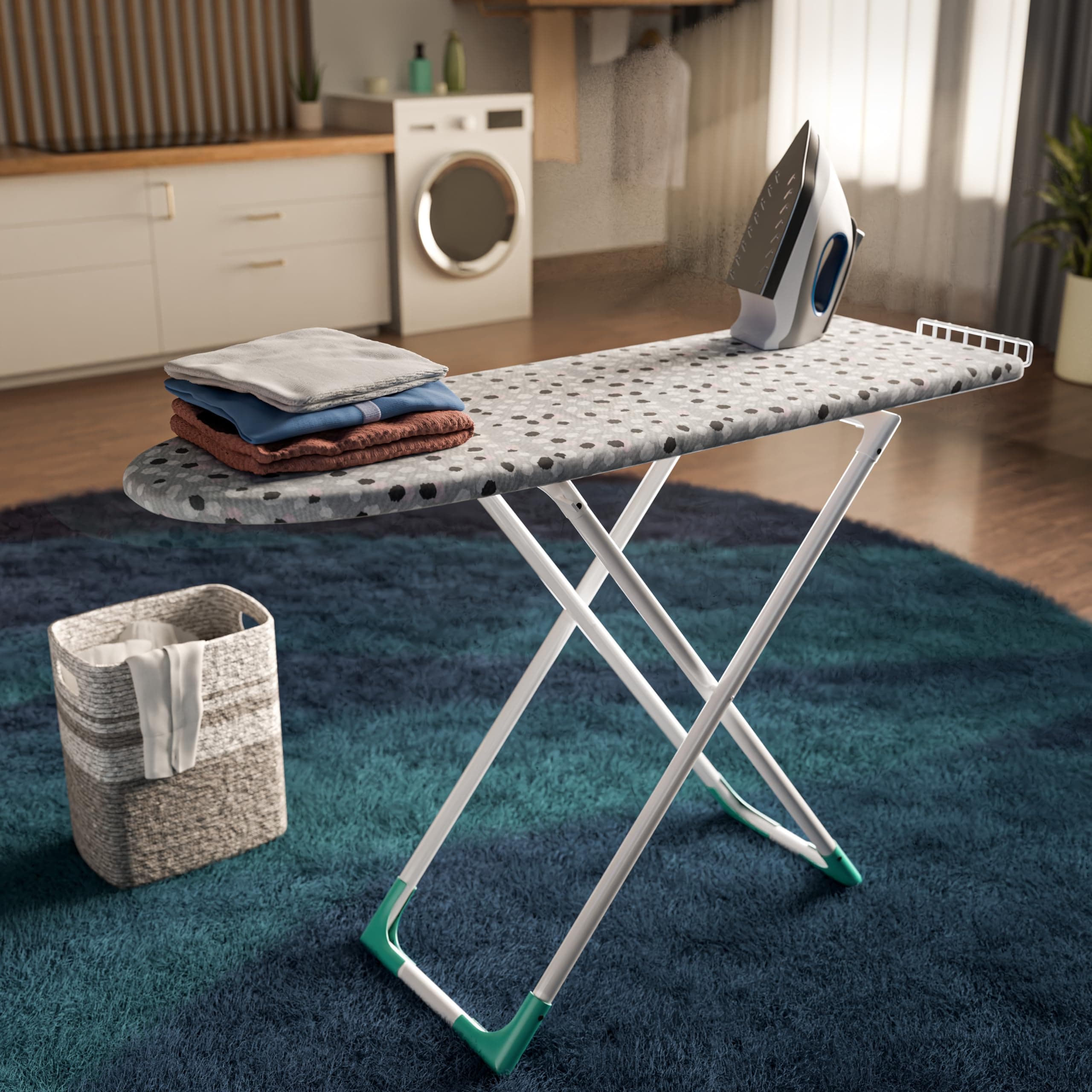 Happer Premium Wooden Ironing Board/Table with Iron Holder, Foldable & Adjustable | Deluxe Plus (116 x 40 cm)