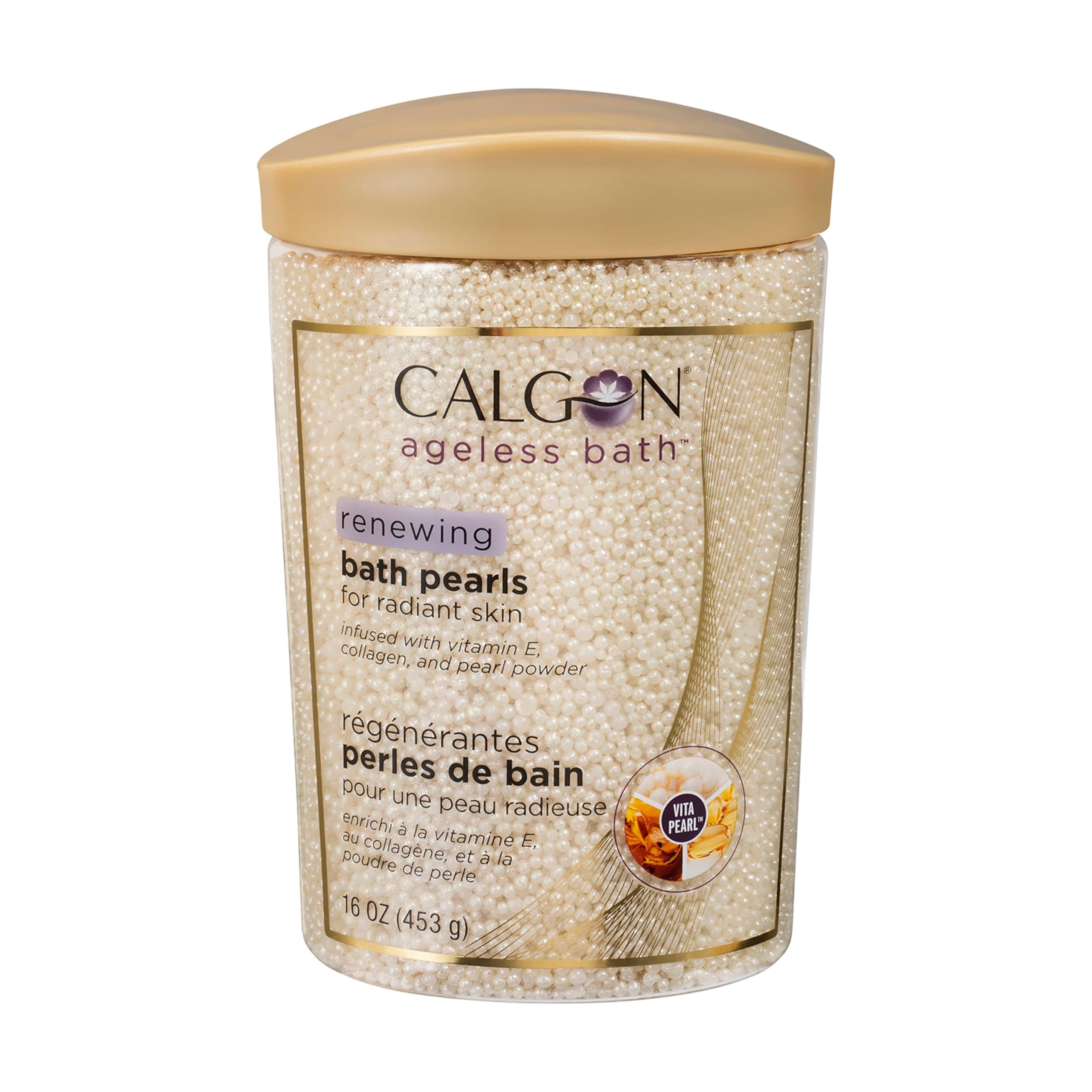Calgon Ageless Bath Series Renewing Pearls (16-Ounce) by Calgon Ageless Bath