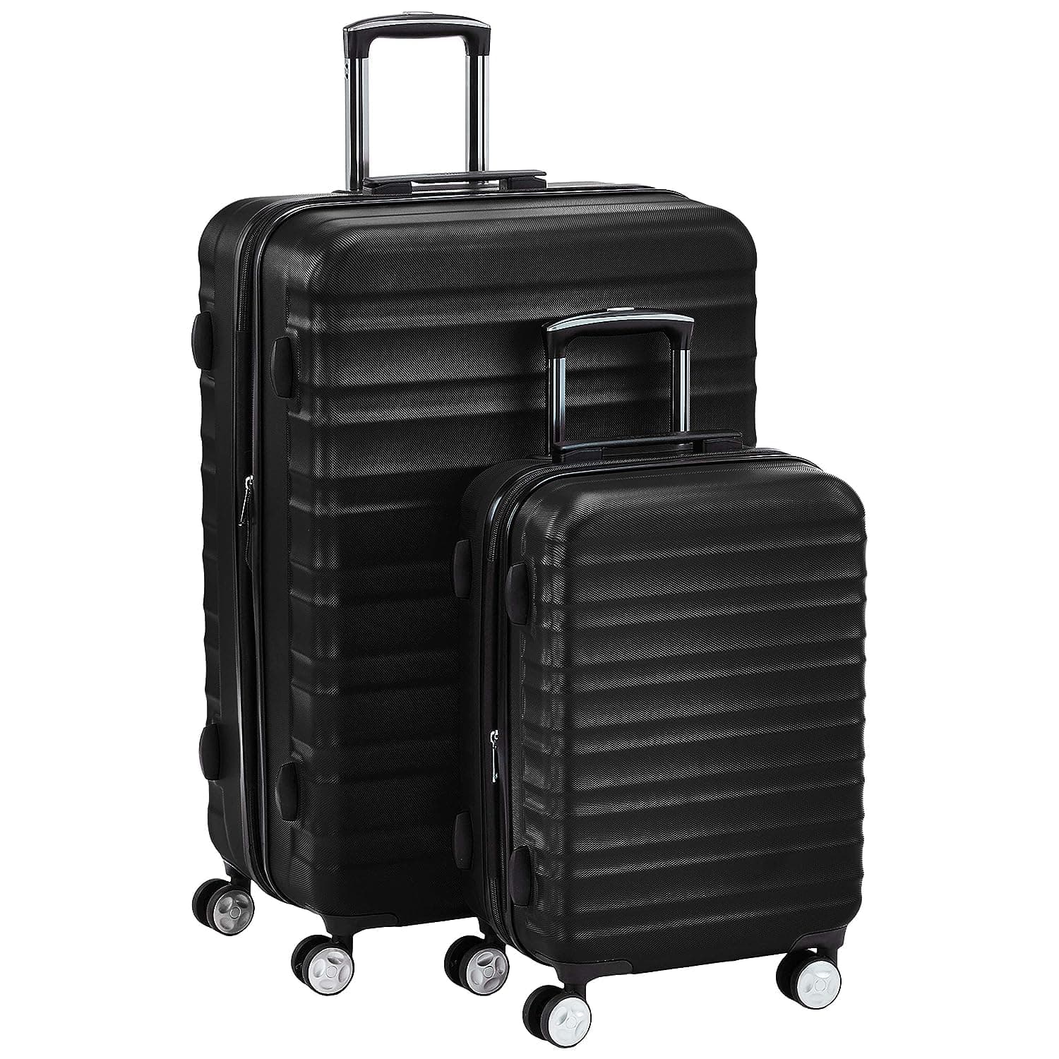 2 Piece Set Hardside Spinner Luggage with Build in Lock - 20/28 Inch (50/71 cm) Material: ABS, Black