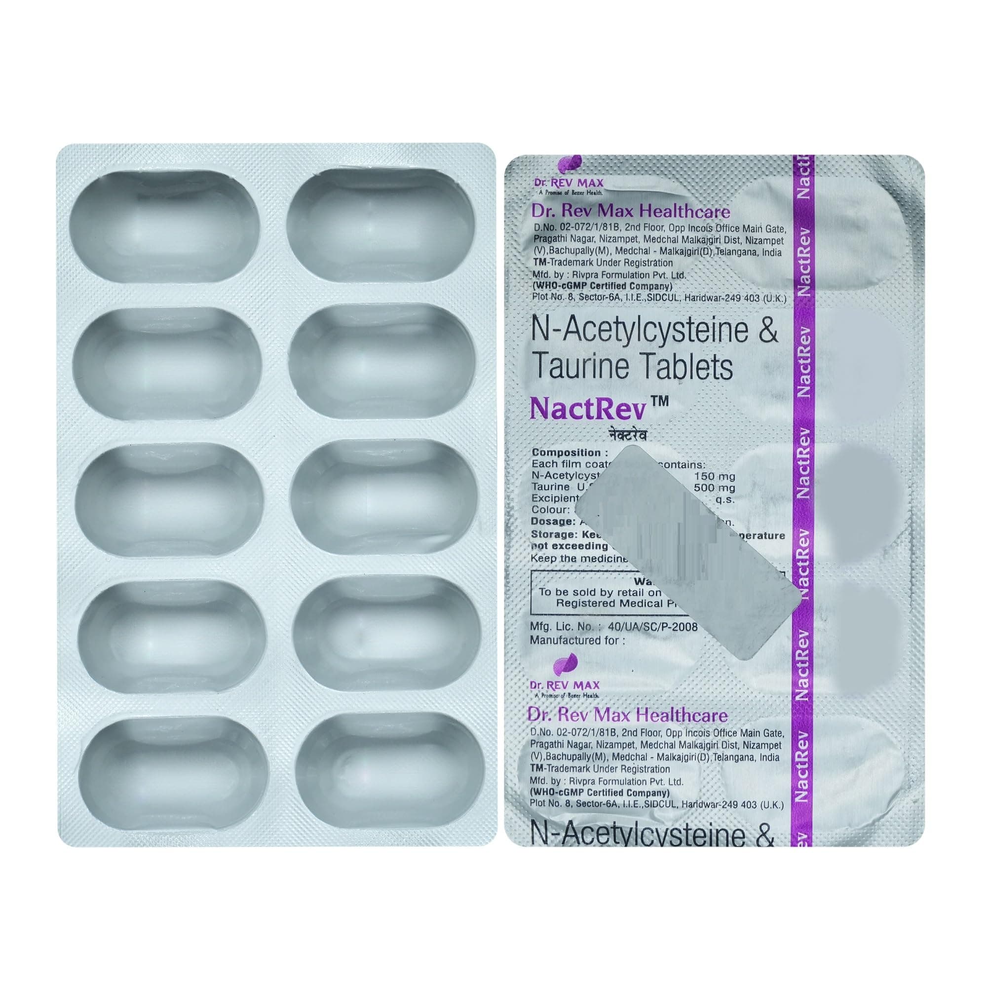 Nactrev 150/500 - Strip of 10 Tablets