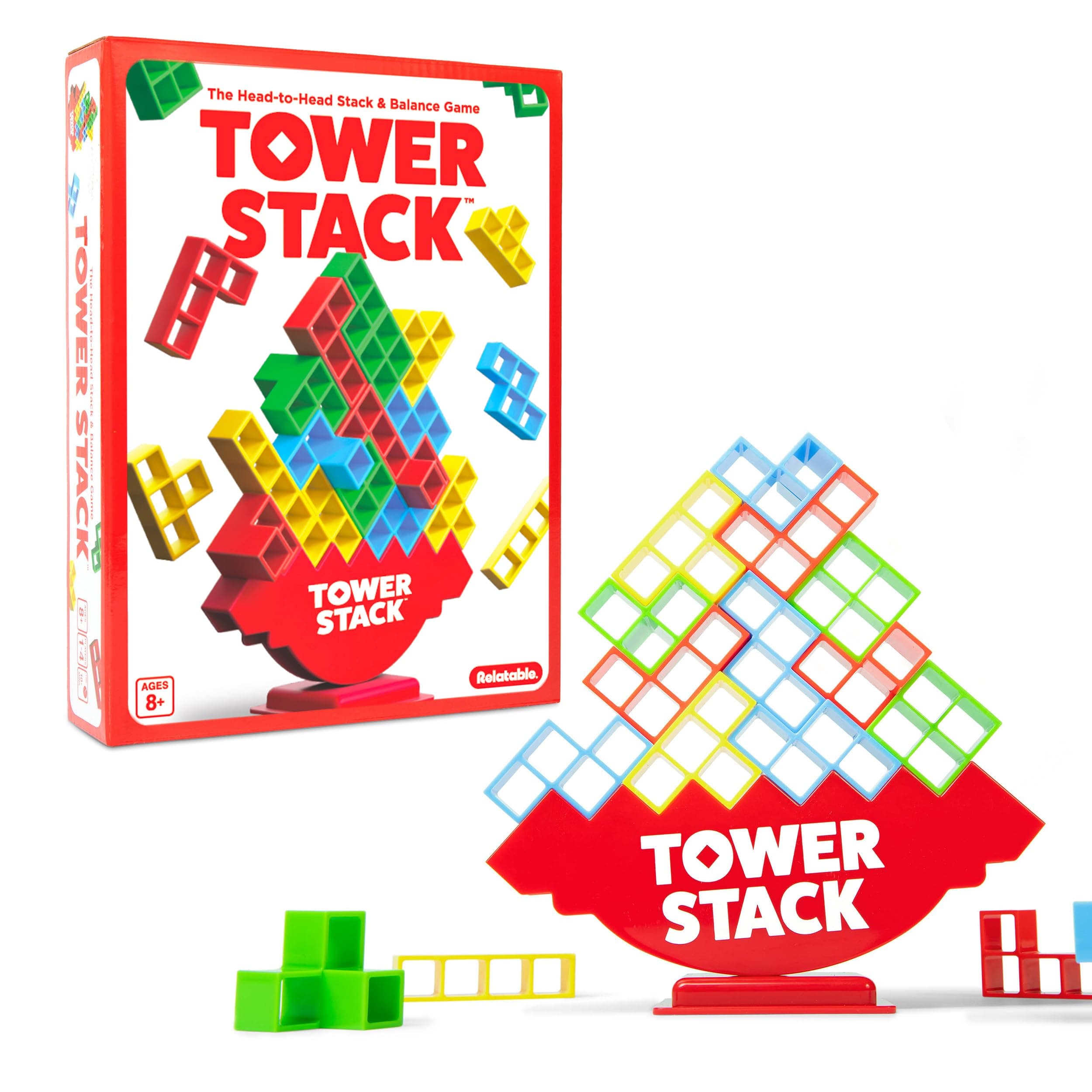 WHAT DO YOU MEME? Tower Stack - Head to Head Stacking Challenge, Games for Kids 8-12, Fun Christmas Games for Families and Stocking Gifts by Relatable