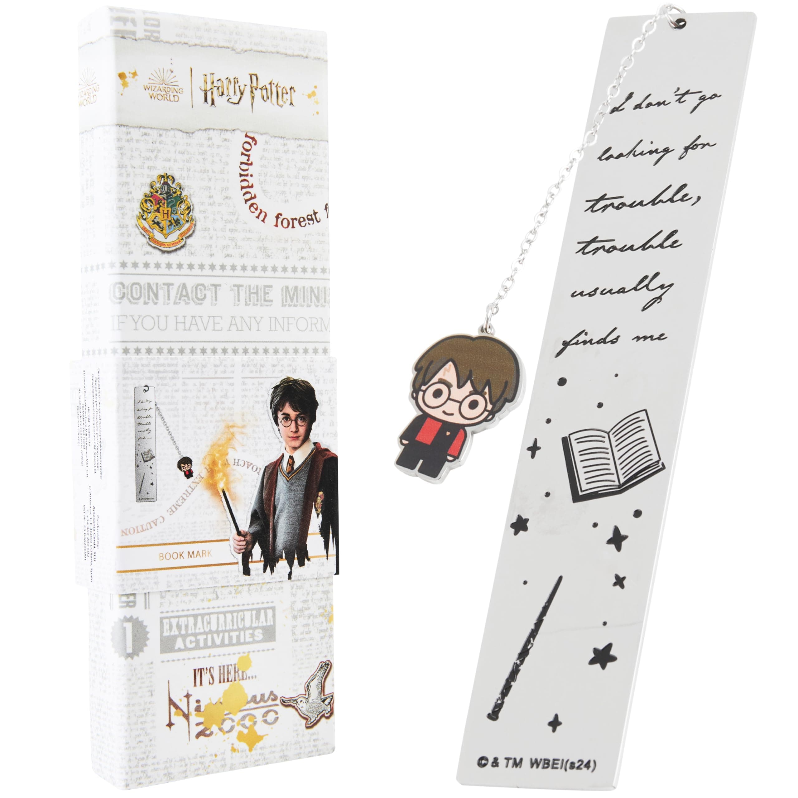 Metal Bookmark with Hanging Charm Golden Snitch Hogwarts Reading Gifts Book Lovers Gift Box (Harry Potter)