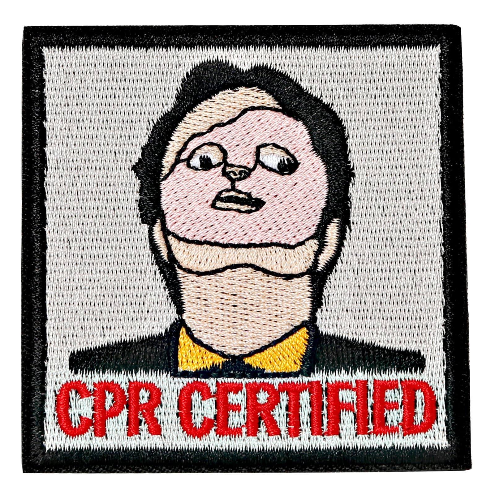 CPR Certified Patch, 1 Pc Embroidered Morale Patch with Hook Fastener Backing, Funny Meme Patches for Backpacks, Vests, Jackets, Jeans, Hats