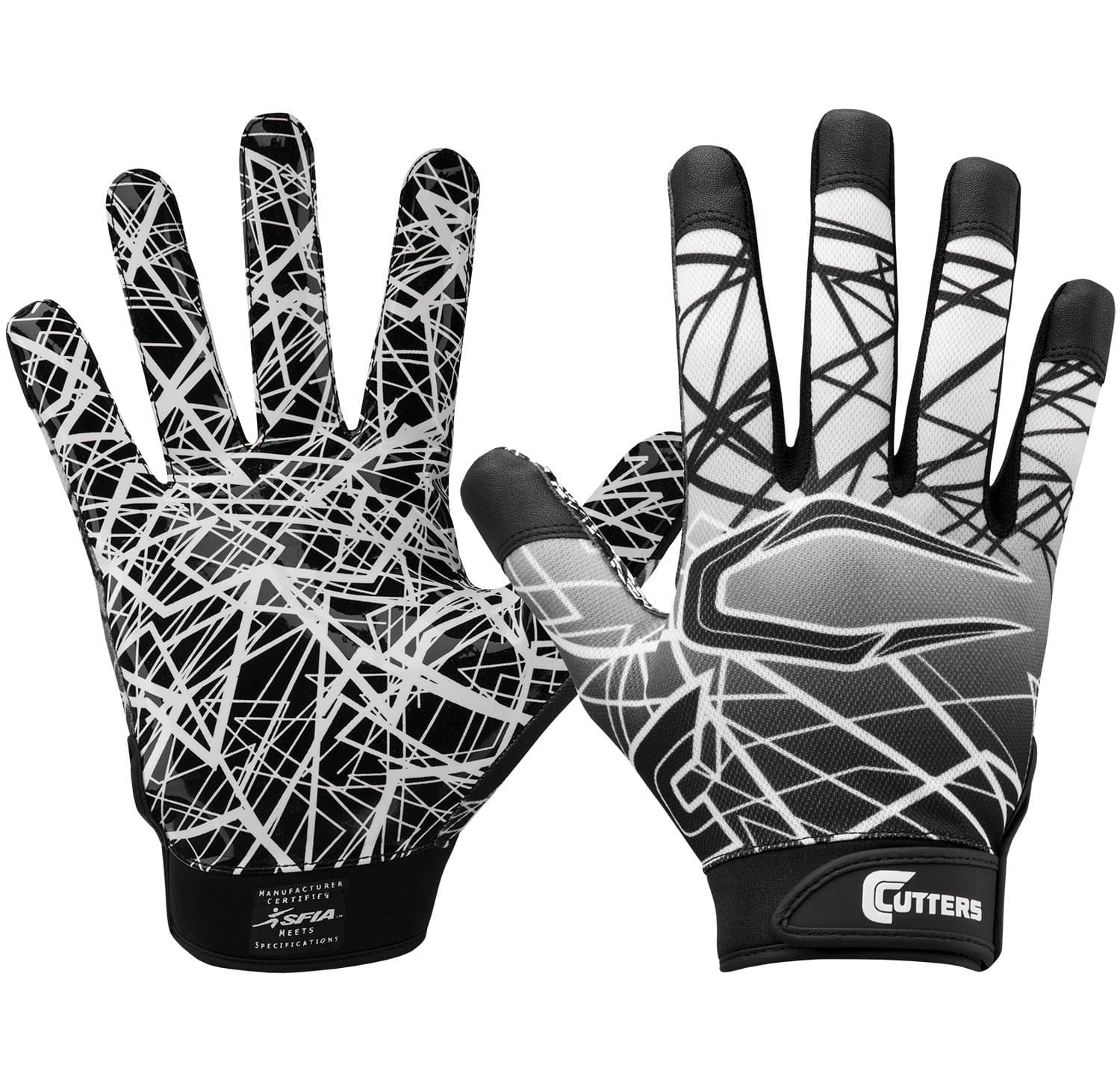 Football Gloves - Game Day Football Receiver Gloves with High Tack Silicone Grip, Superior Support and Protection