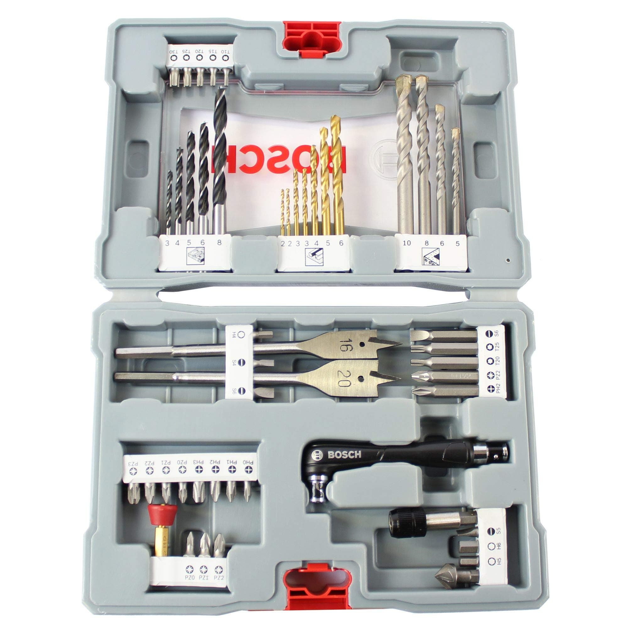 Professional 49 Pieces Premium X-Line Drill Bit and Screwdriver Bit Set (for wood, metal and stone, Accessories drill)