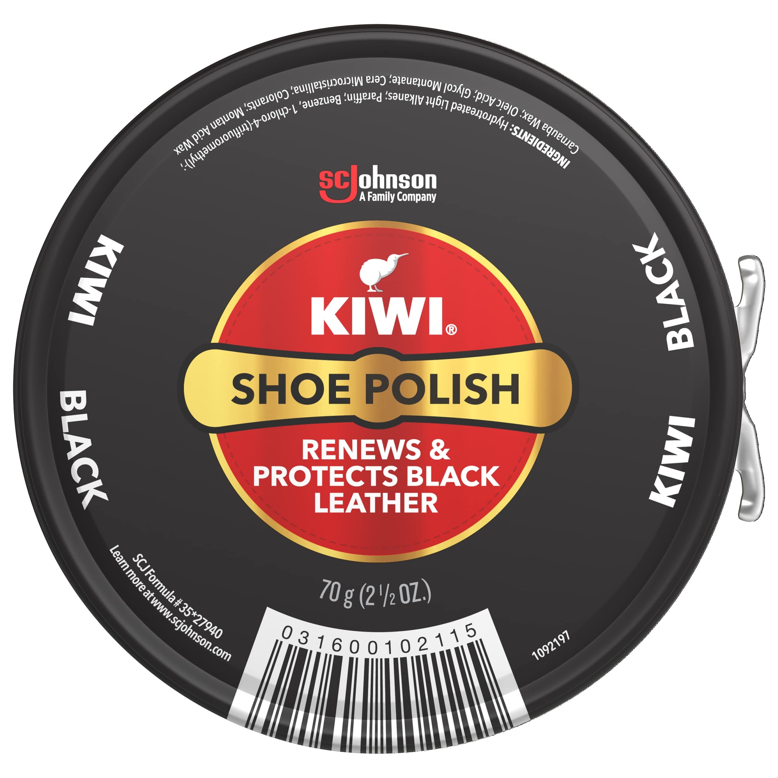 Shoe Polish Can, Black 70g