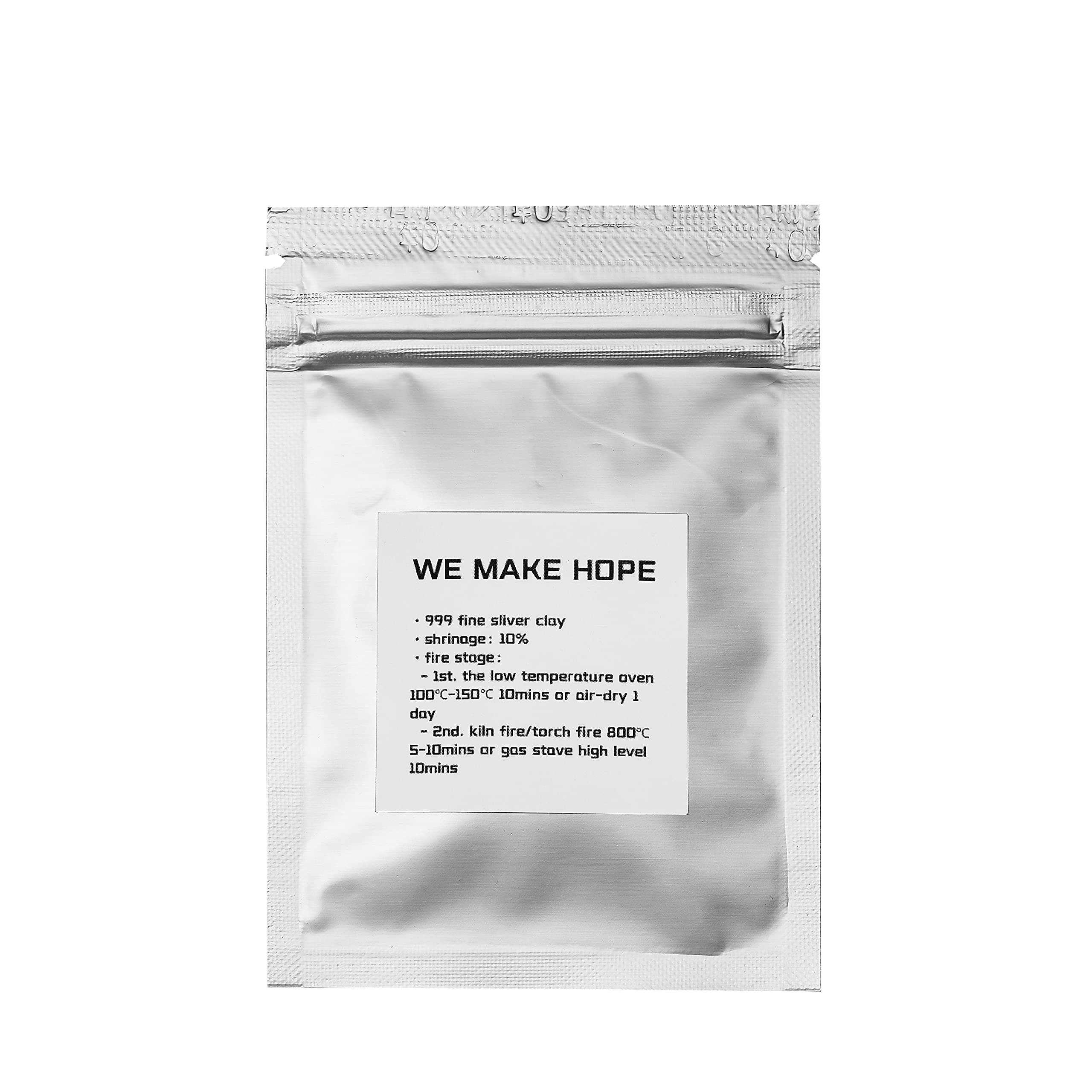 We make hope Silver Clay 10g- 999 fine Silver Clay Jewelry Hand Making Material Design Your own Jewelry Pendant Necklace Bracelet Ring