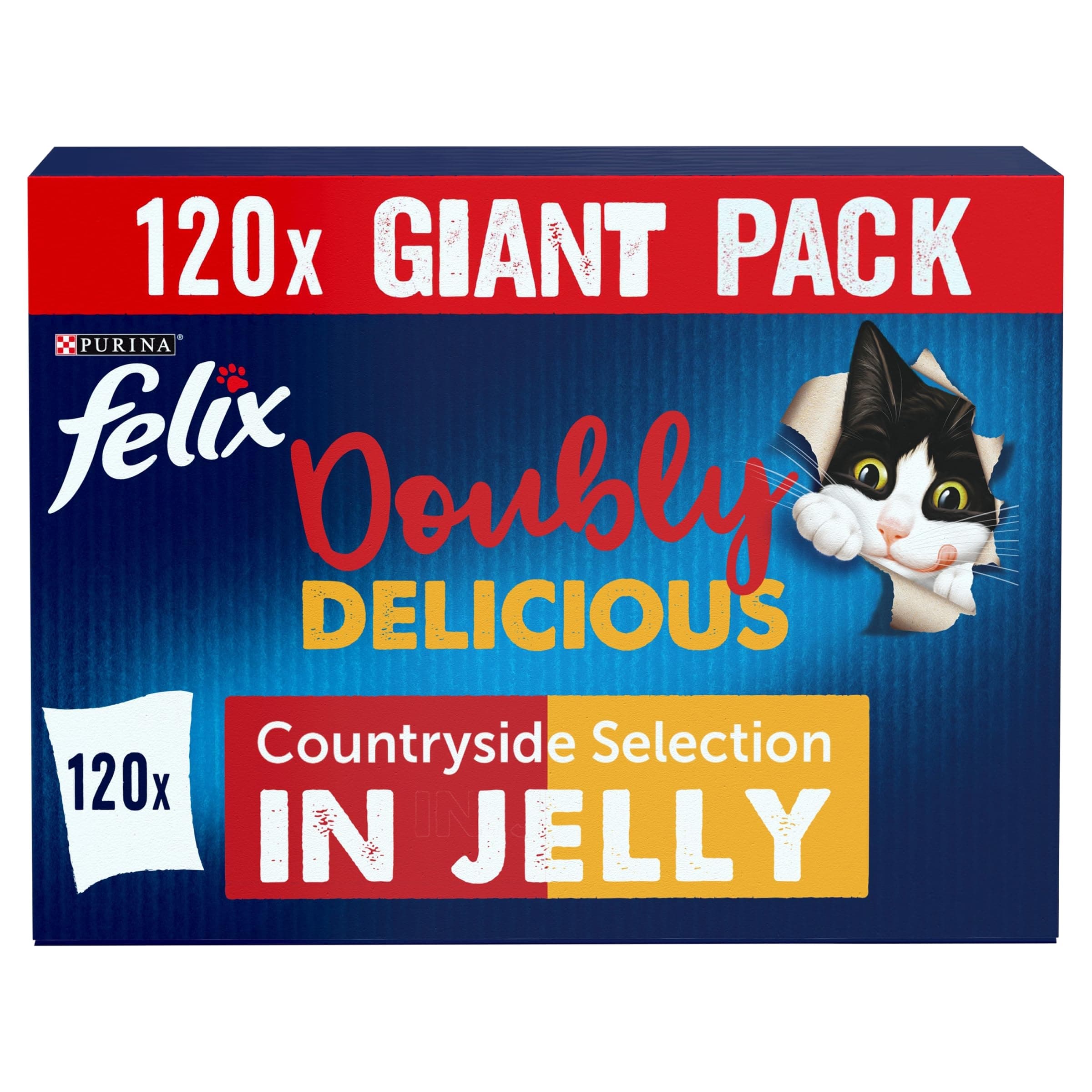 FELIX Doubly Delicious Meat Selection in Jelly Wet Cat Food 120x100g
