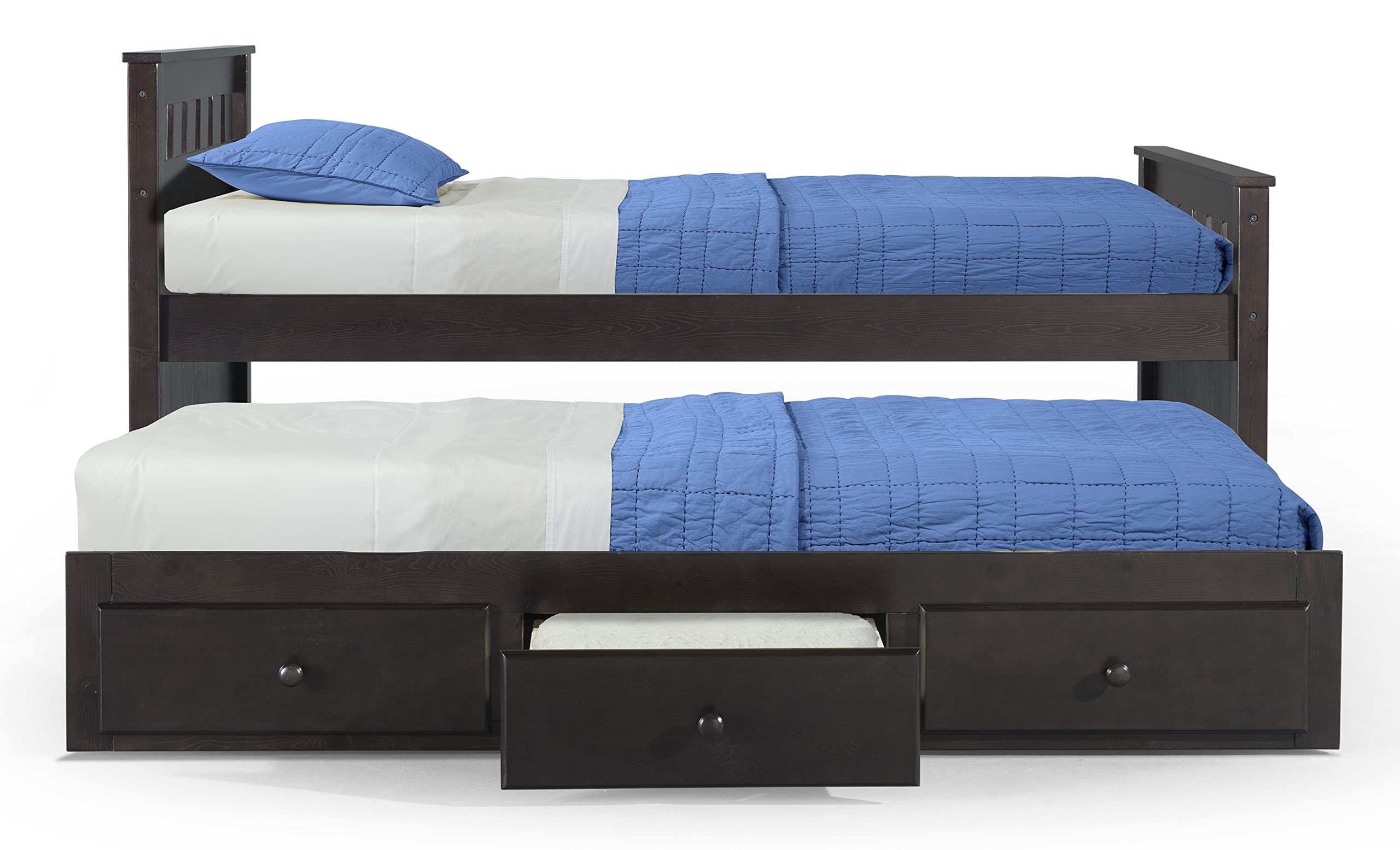 Better Homes and Gardens 09410-12E Pine Creek Captain's Bed with Trundle, Twin, Espresso