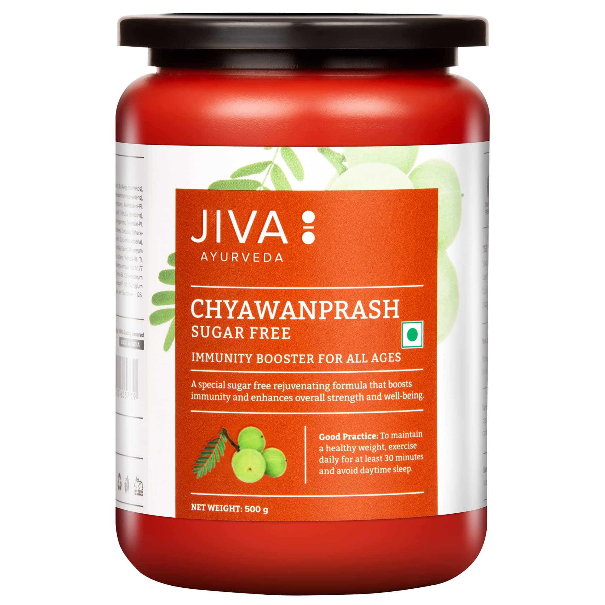 Jiva Sugar Free Chyawanprash | 500gm (Pack of 1) | 100% Pure & Natural | Rich in Vitamin-C No Added Sugar | Natural Rejuvenate & Immunity Booster