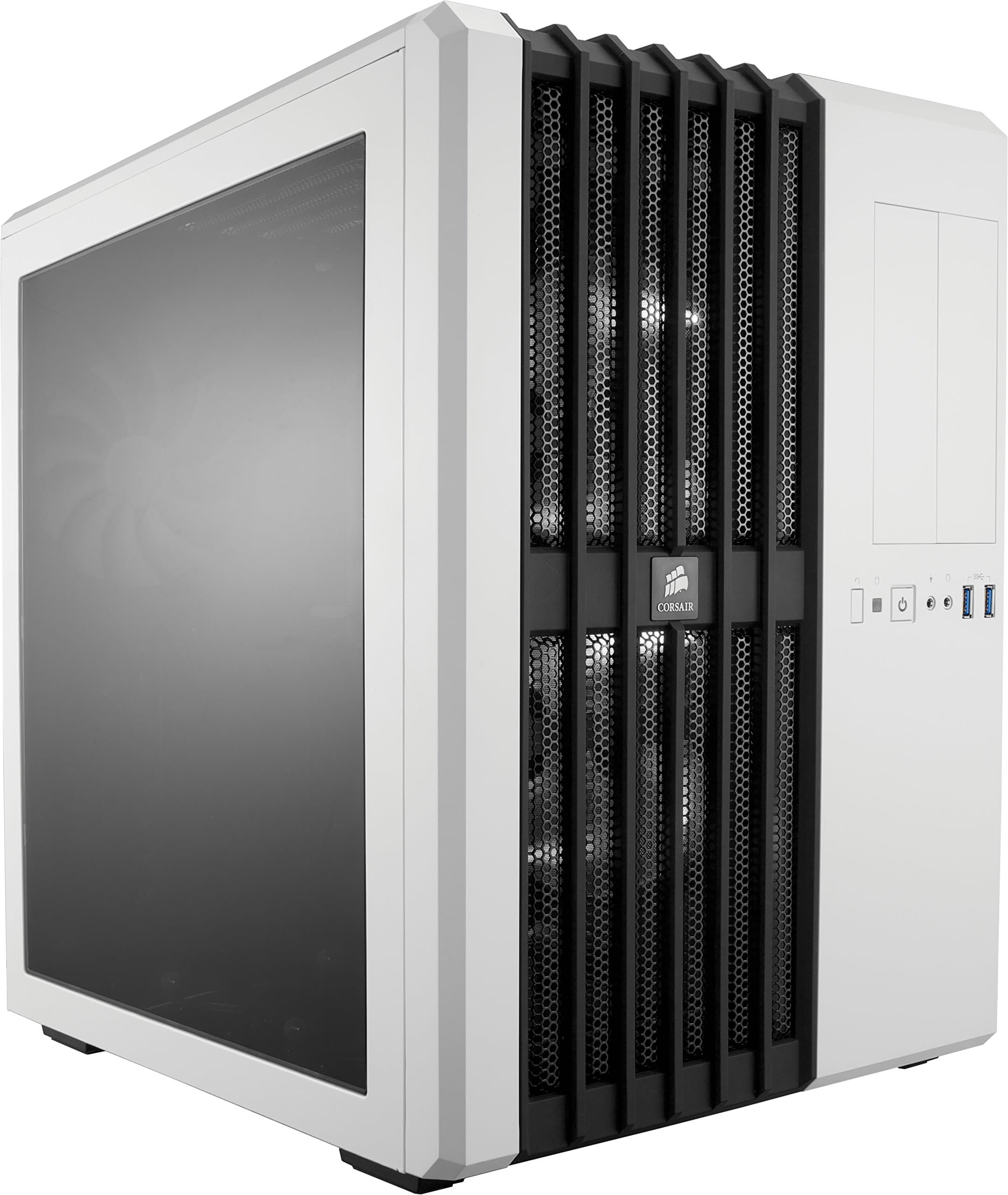 Corsair CC-9011048-WW Carbide Series Air 540 Windowed ATX High Airflow Cube Performance Computer Case with White LED Fan - Arctic White