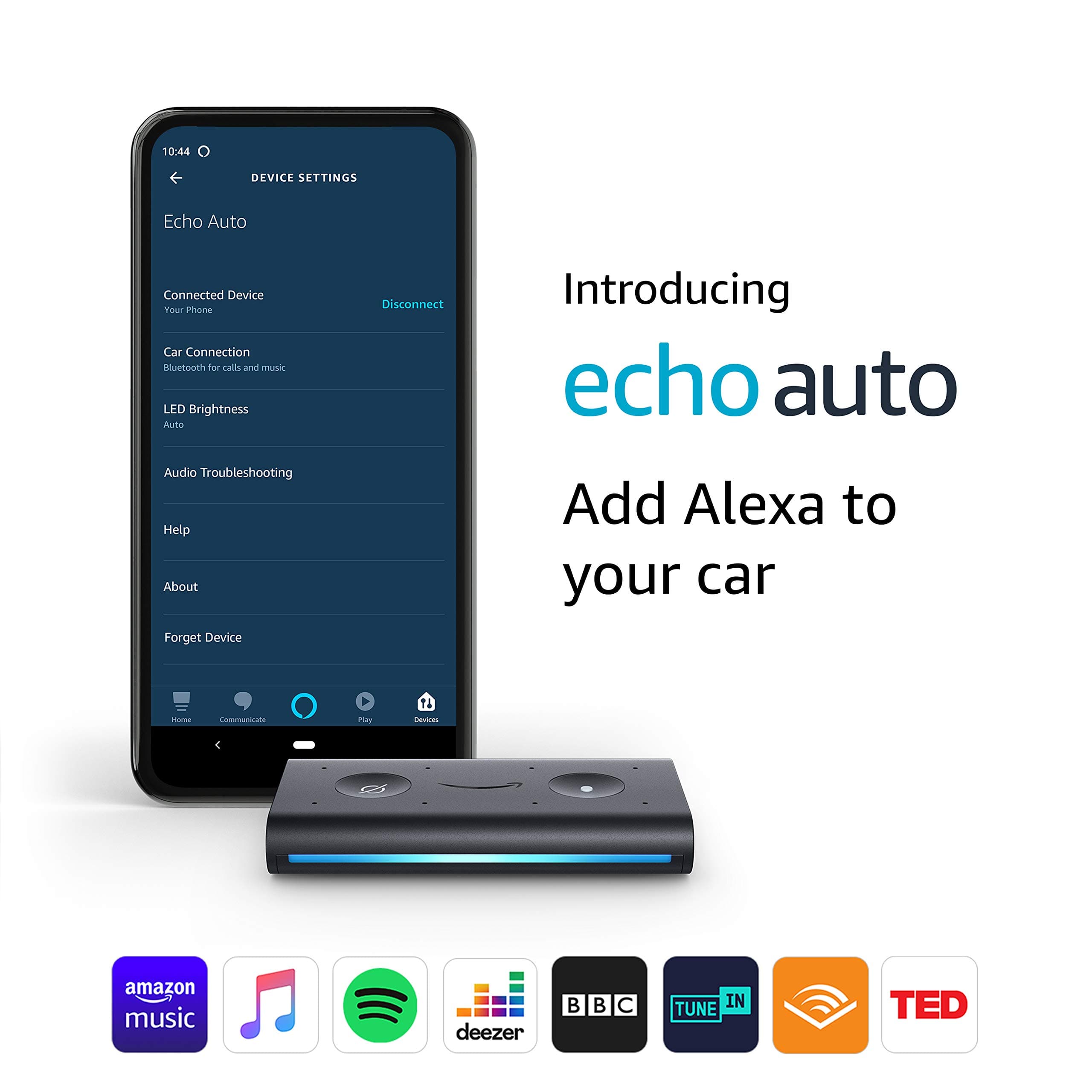Echo Auto, Certified Refurbished | Add Alexa to your car