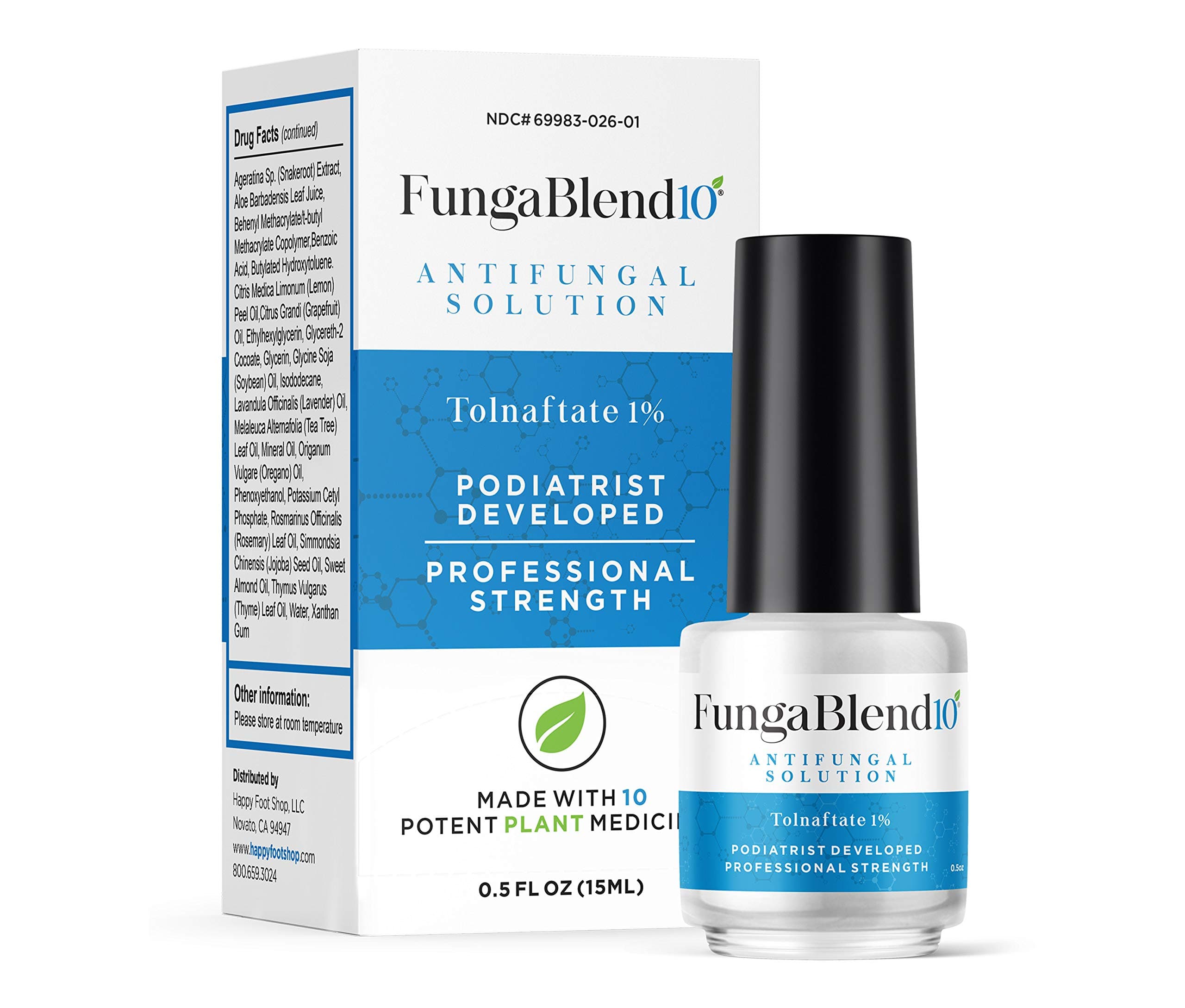 Antifungal Medication:1% Tolnaftate and 10 Plant Medicines -Toenail Fungus Treatment for Nail Repair Gel, Athletes Foot, Jock Itch, Ringworm -Topical Solution for Toe and Finger Nail