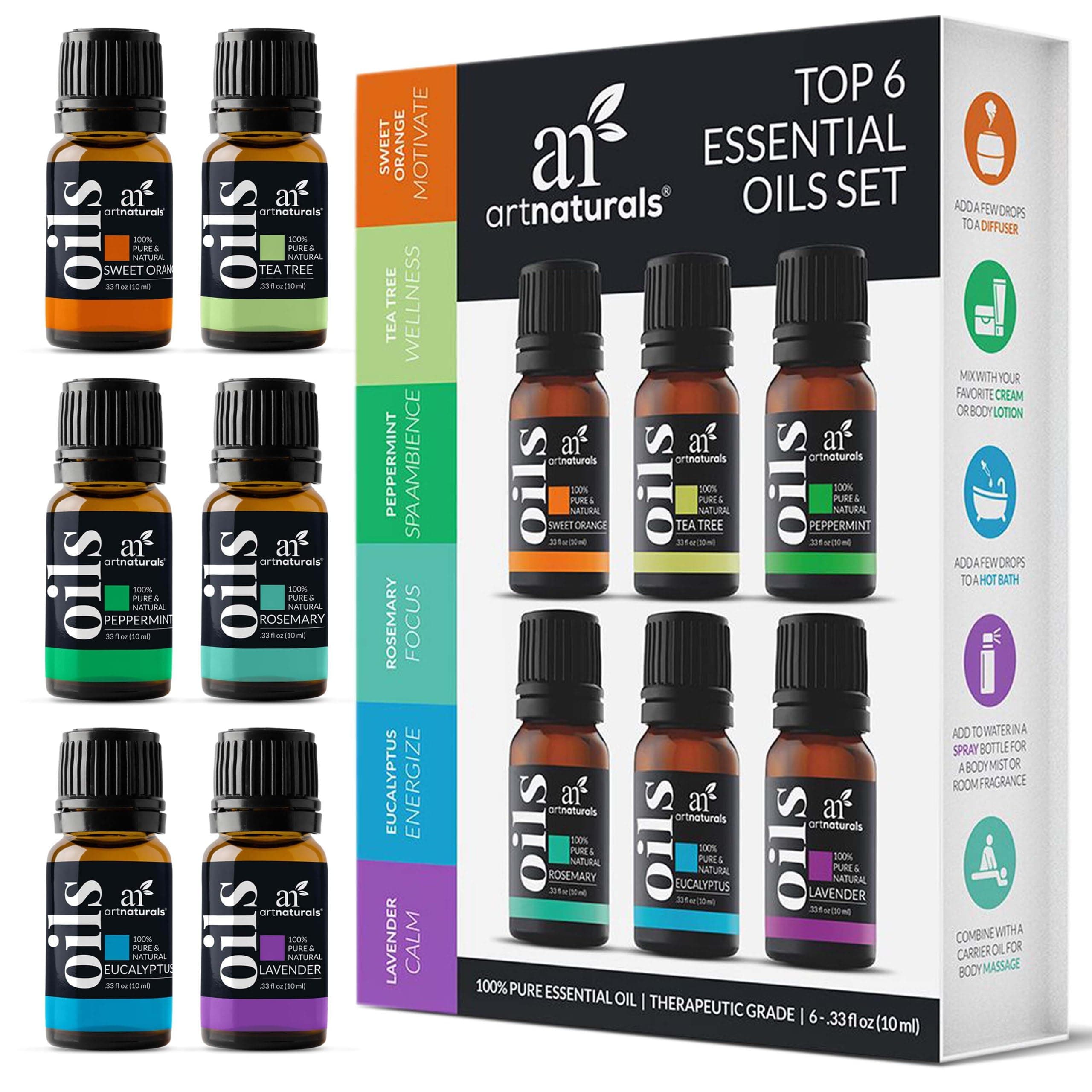 Aromatherapy Top 6 Essential Oils, Tee