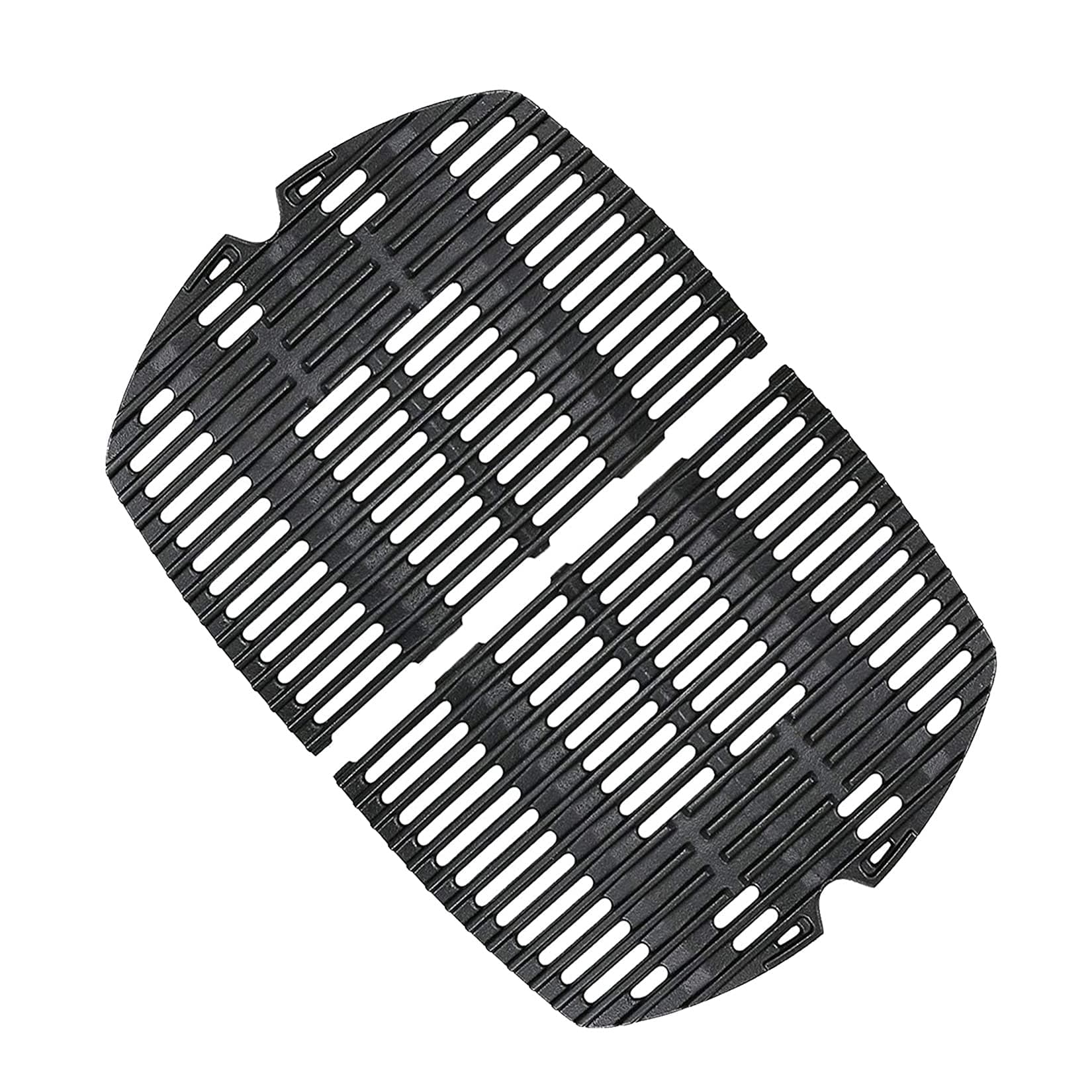 GGC Grill Grates for Weber Q200 Q220 Q2000 Q2400 Q260 Gas Grills, 15.3" x 21.5" Cast Iron Cooking Grates, 2PCS Replacement Parts for Baby Q