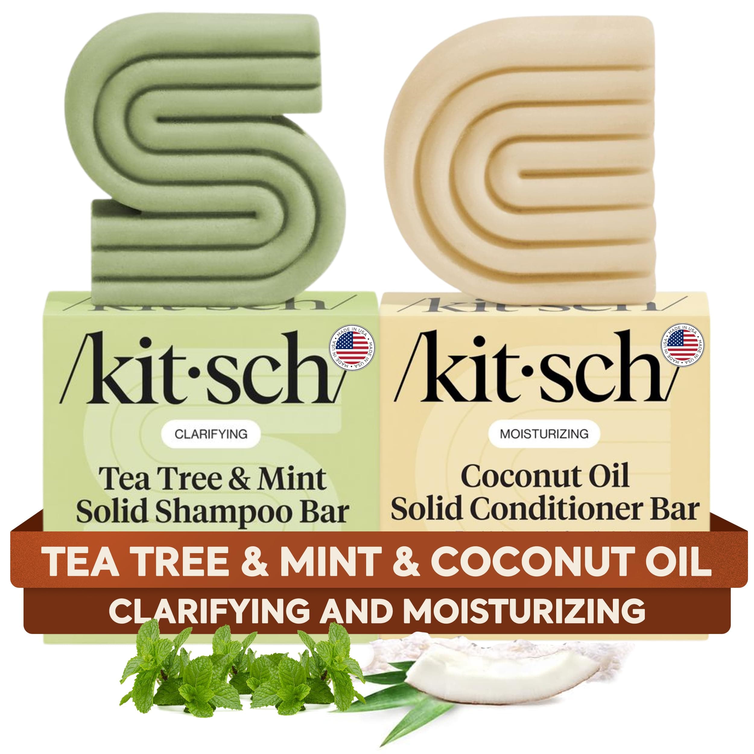 Tea Tree Shampoo Bar & Coconut Oil Conditioner Bar